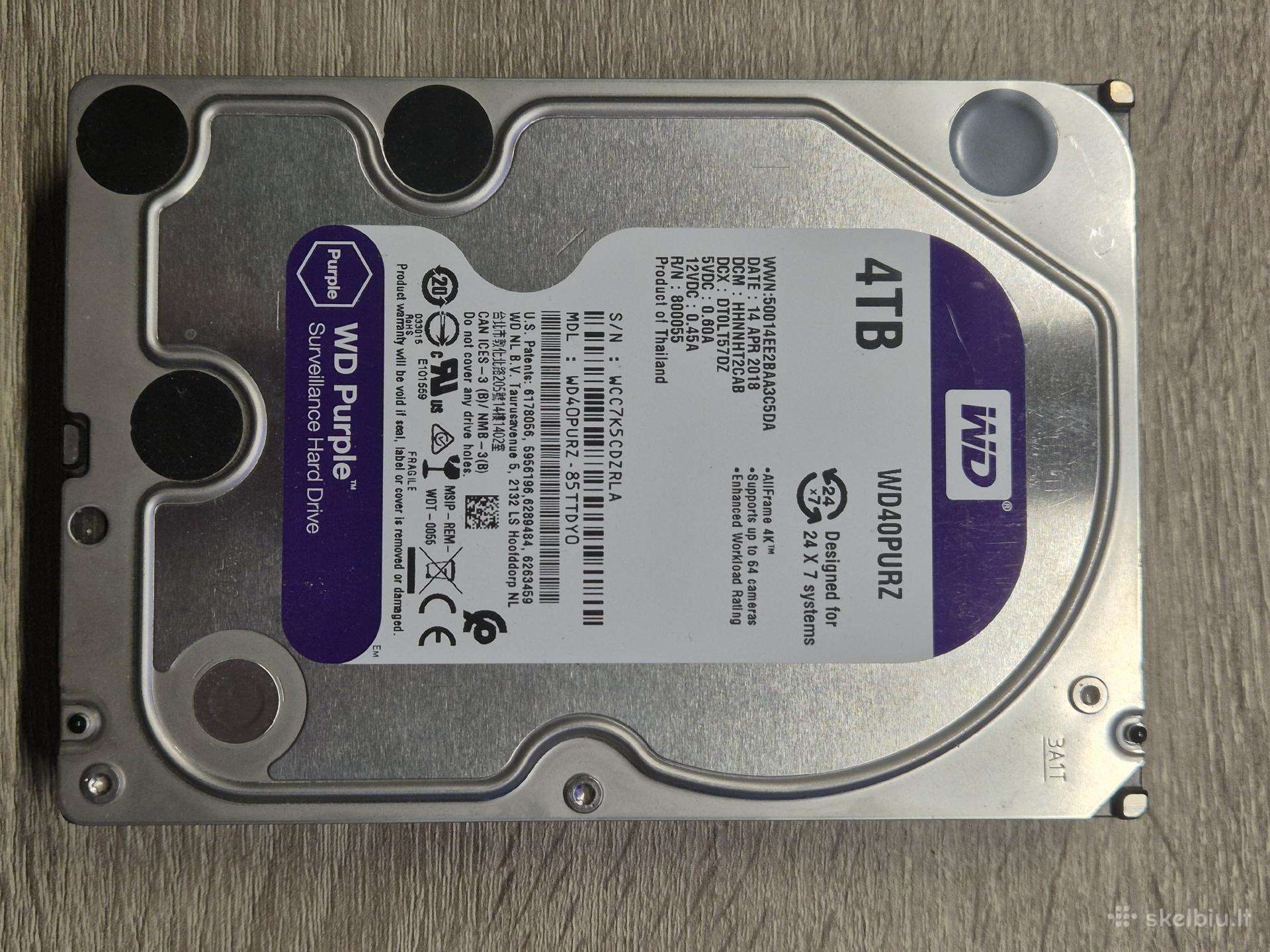 Wd Purple 4tb 3.5" HDD