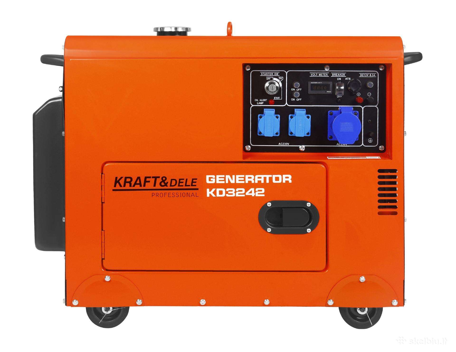 Generatorius 230v 7kw Dyzelinis + Ats Kd3242