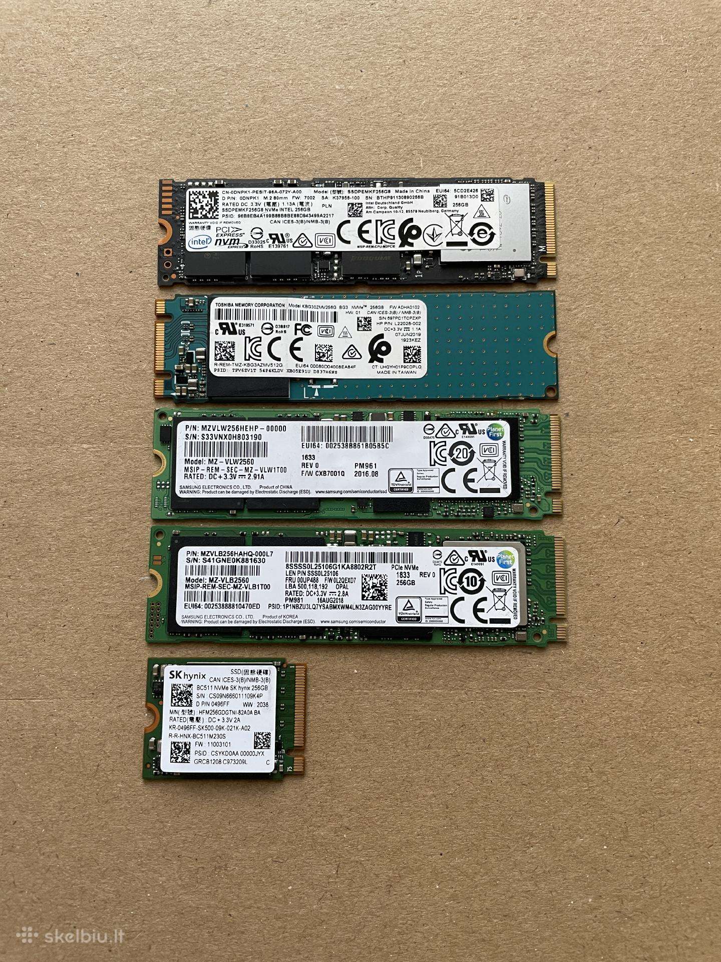 SSD M.2 Nvme 256gb, 512gb, 2tb