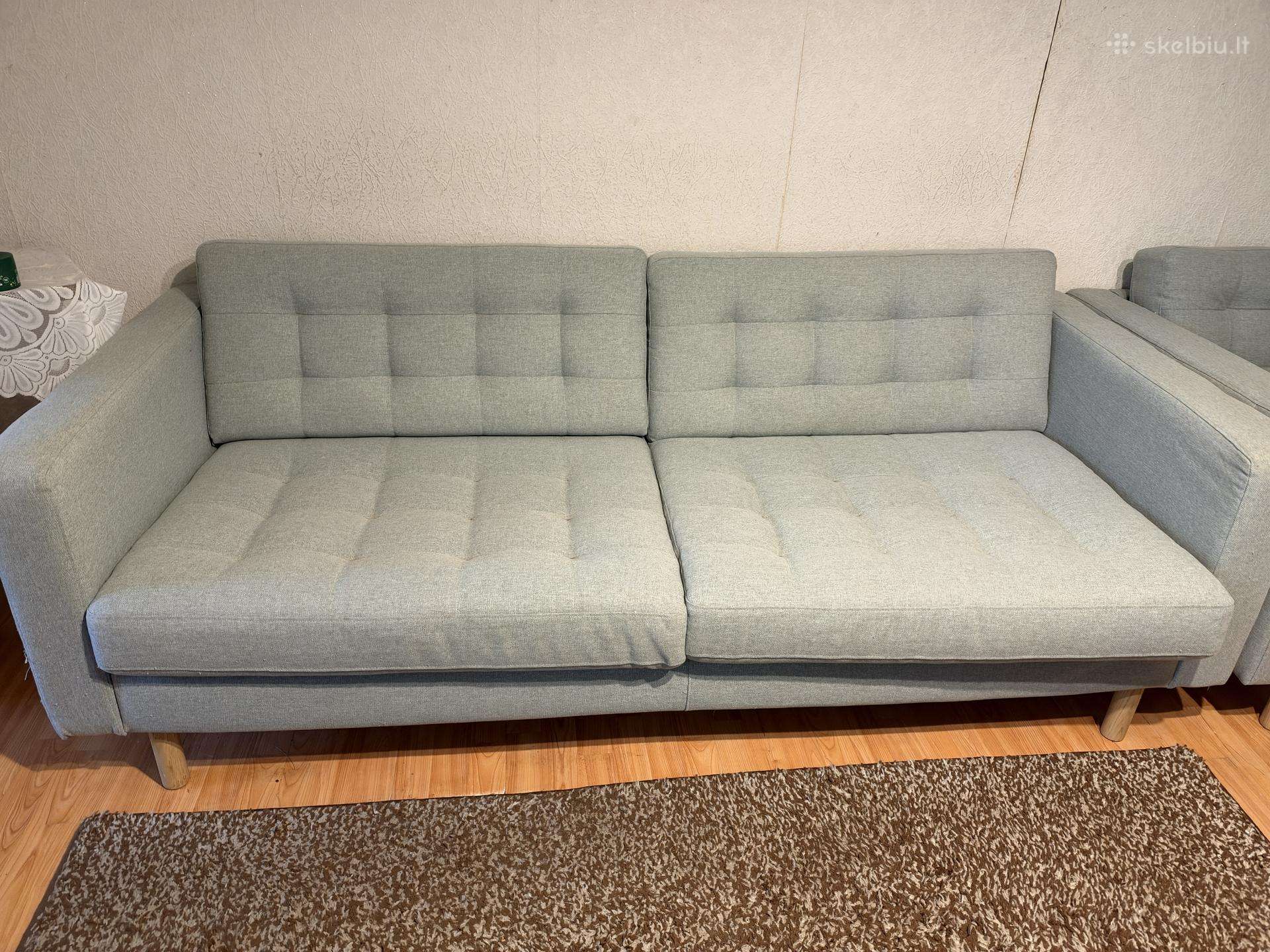 Sofa lova landskrona ir 2 foteliai