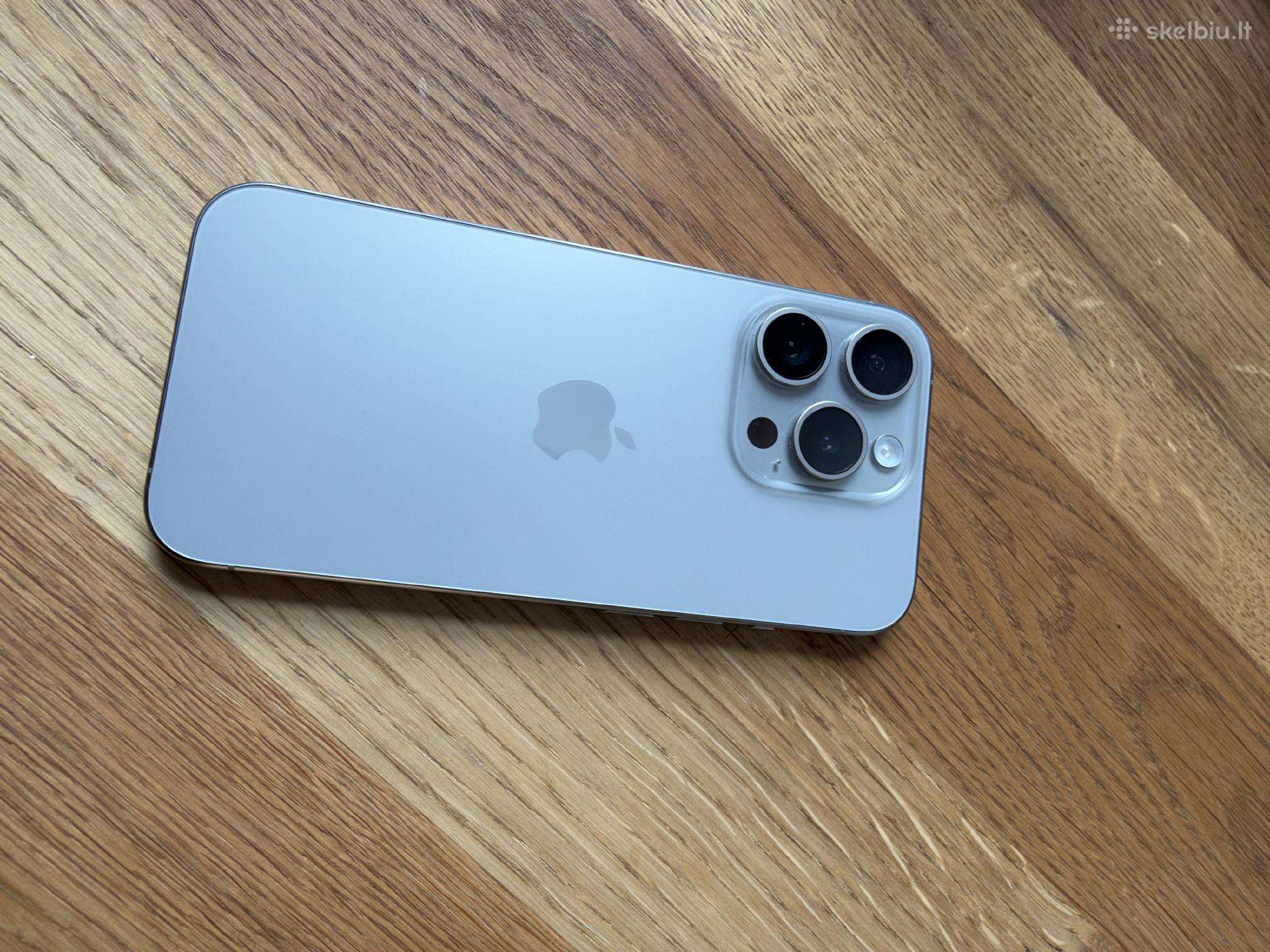 iPhone 15 pro, 256 GB, natūralaus titano spalvos