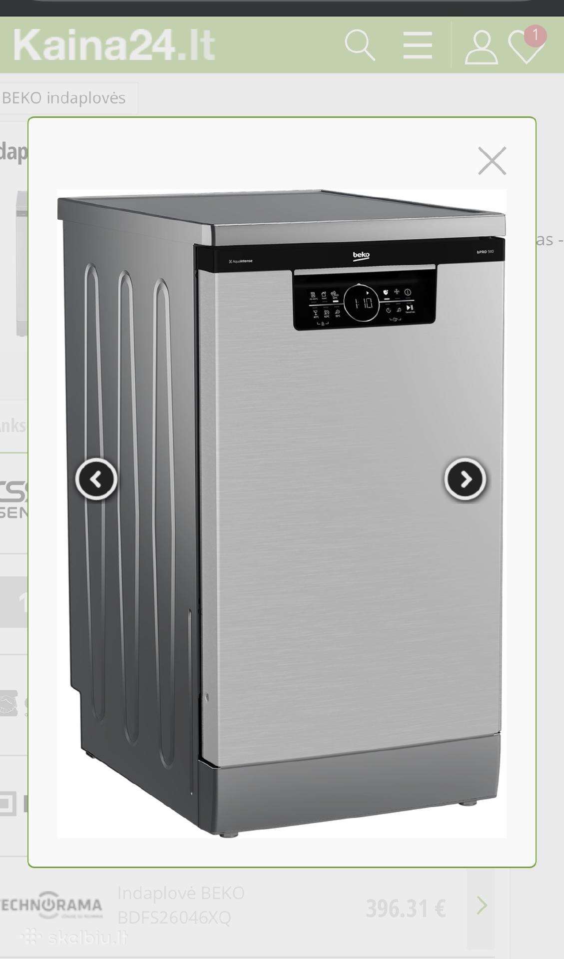 Beko indaplovė Bdfs26046xq