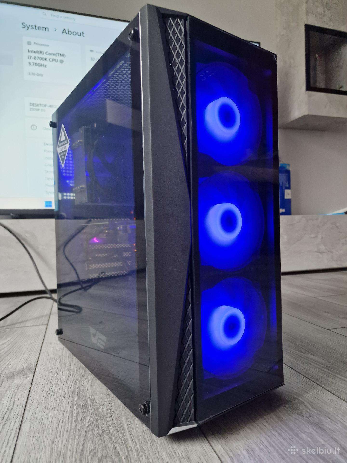 Žaidimų Pc i7-8700k Rtx 3060 Ti 8gb 32gb RAM