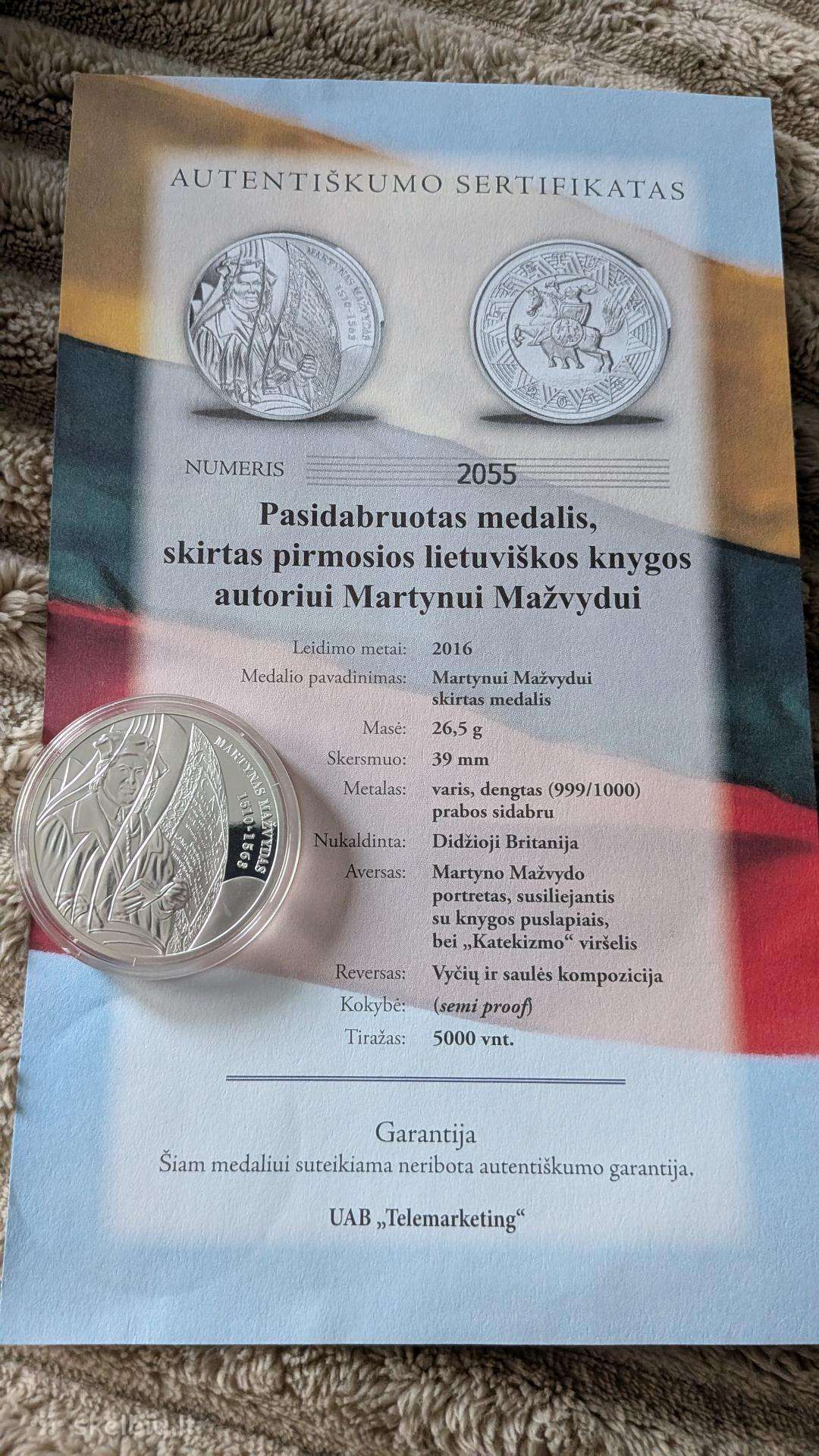 Pasidarbruotas medalis/moneta