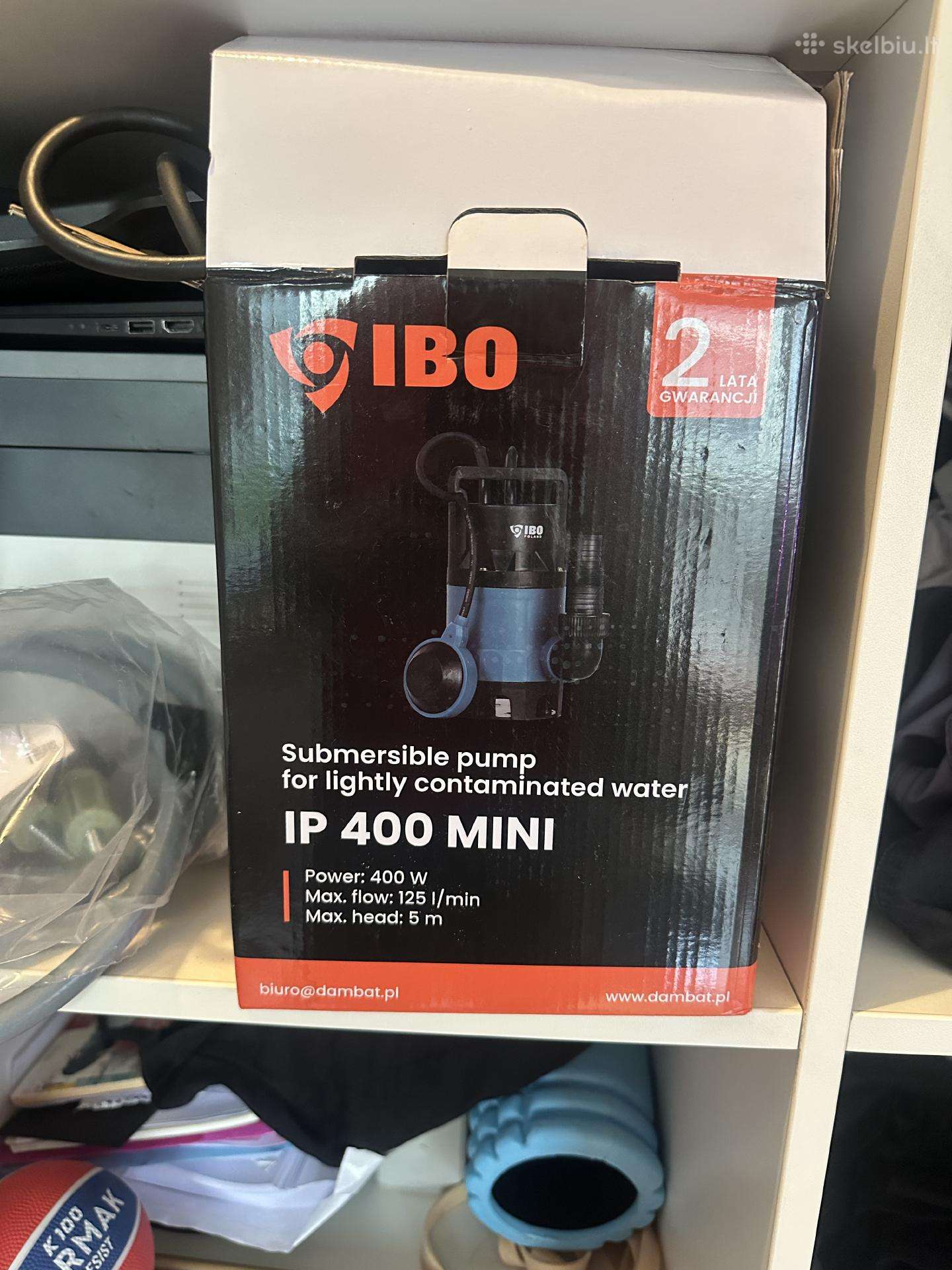 Ibo Ip 400 Mini vandens siurblys 400 W + 10 m
