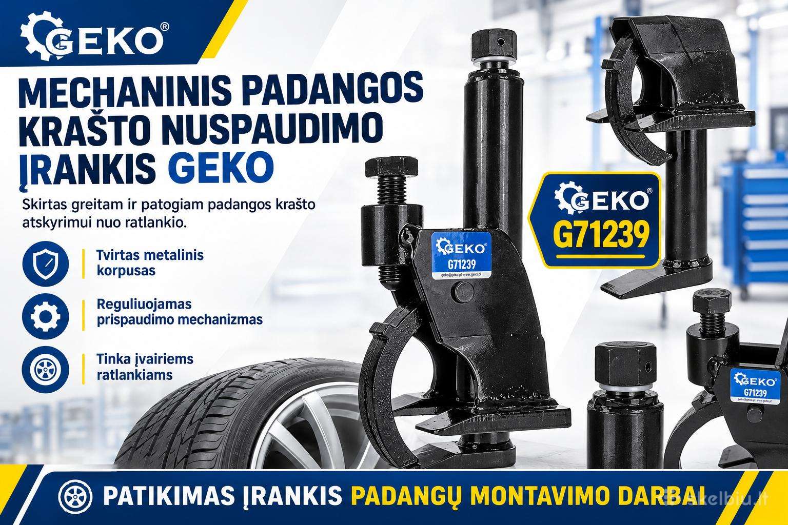 Mechaninis padangos krašto nuspaudimo įrankis,67€