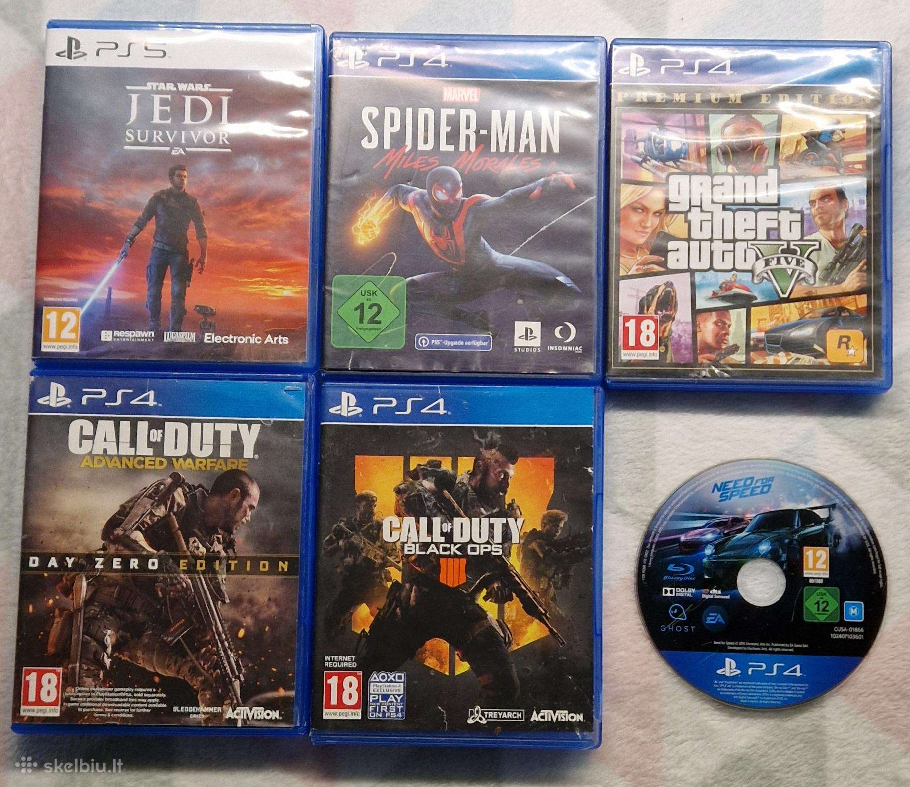 Ps4 ir Ps5 zaidimai (Gta 5, Spider-man) + Dovana