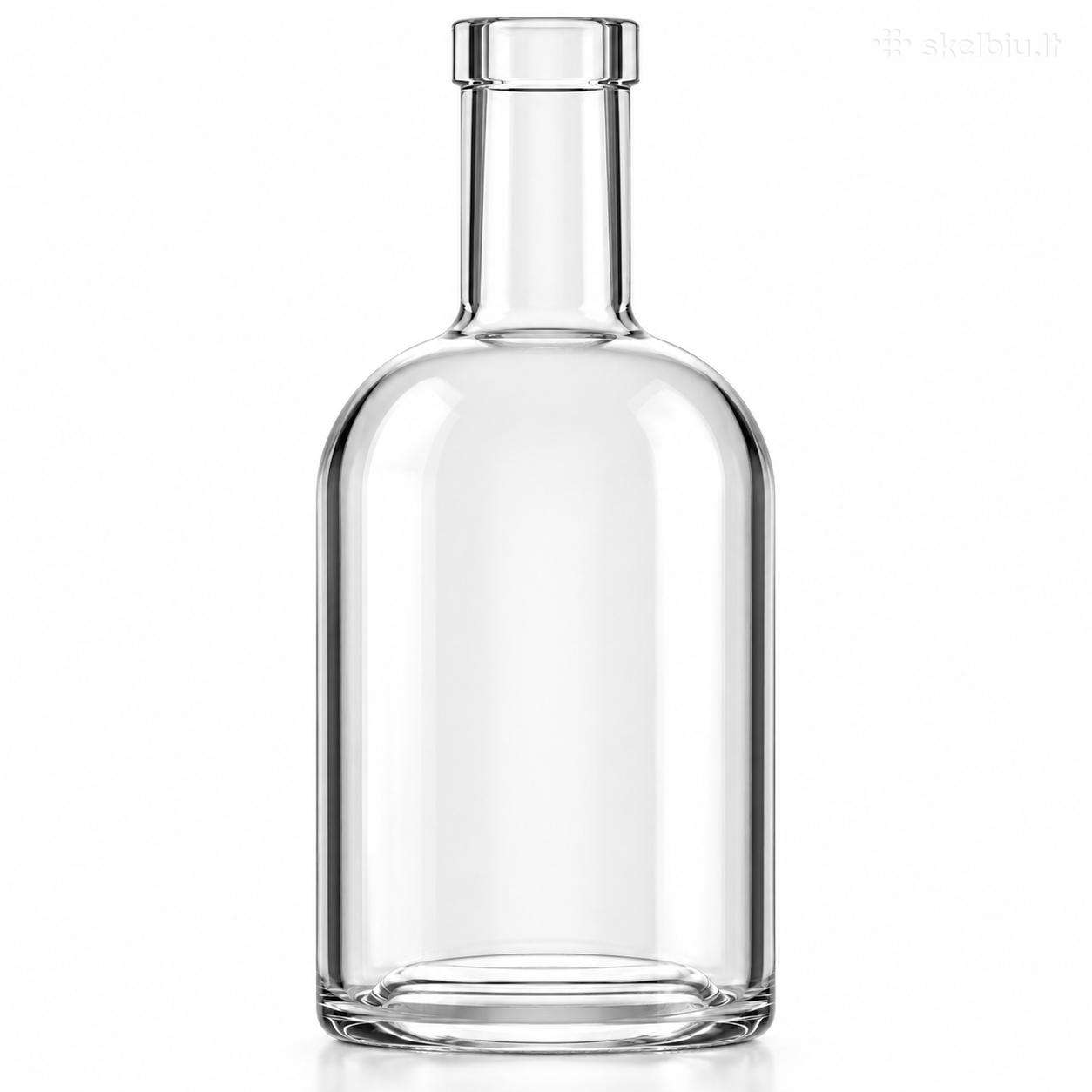 Stiklinis butelis 500 ml, skaidrus