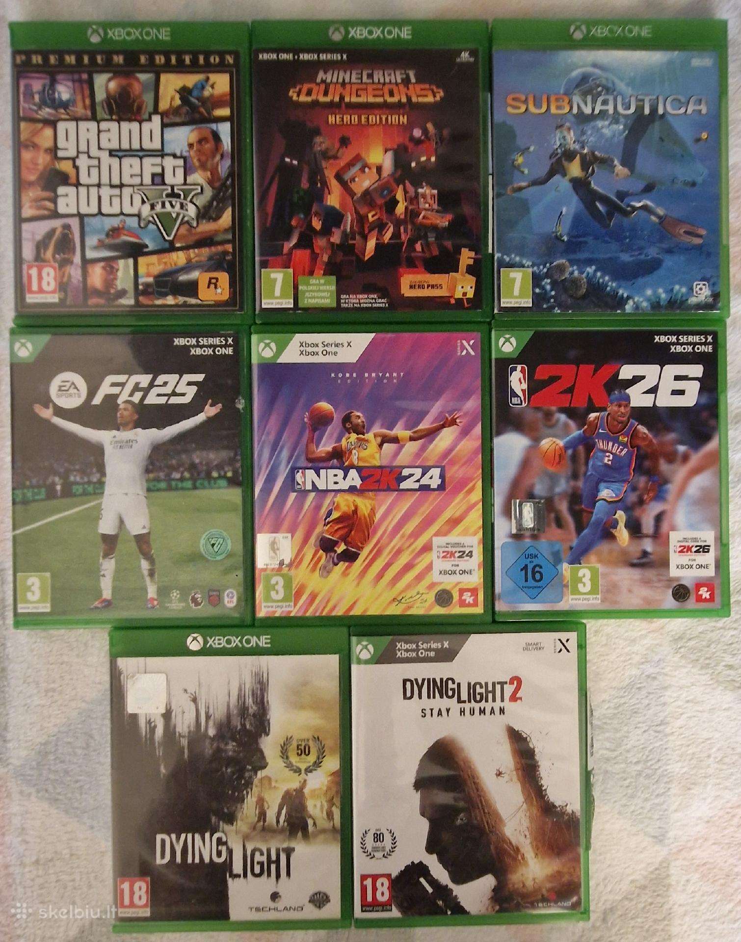 Xbox One / Series X žaidimai (Gta 5, Fc 25, Nba)
