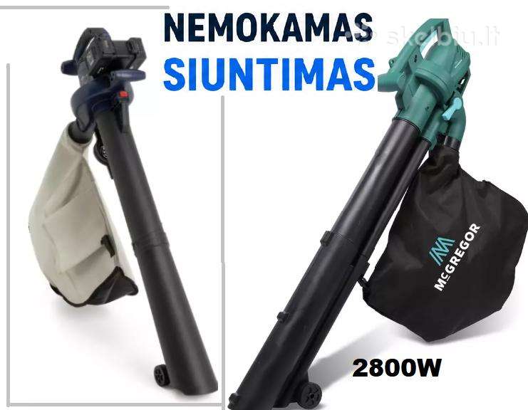 Lapų pūstuvas siurblys elektrinis akumuliatorinis