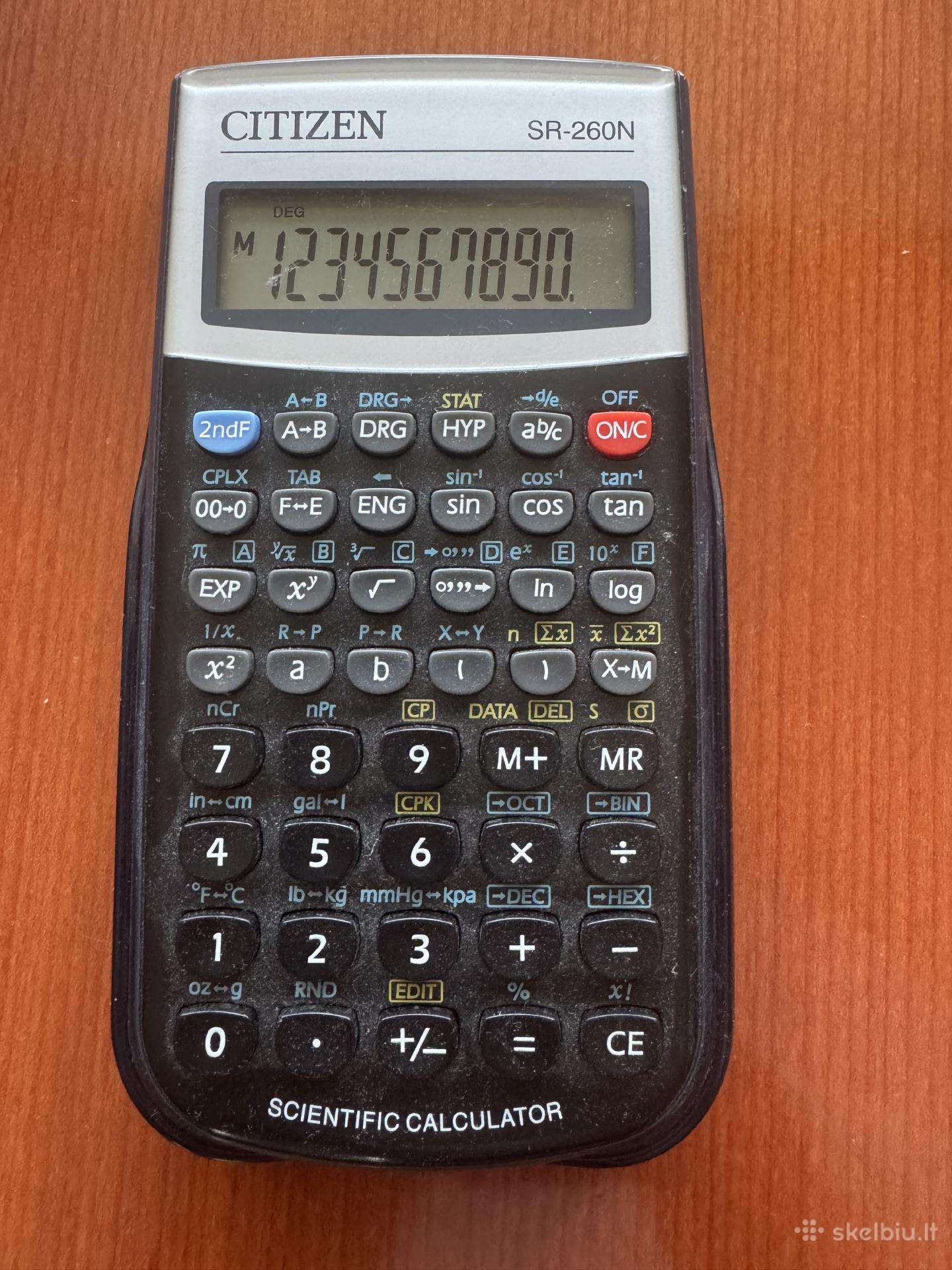 Naudotas skaičiuotuvas Citizen Sr- 260n