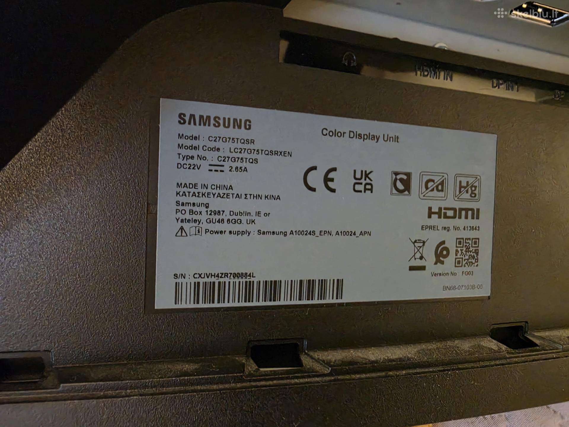 Samsung Odyssey G7 (C27g75t) 27