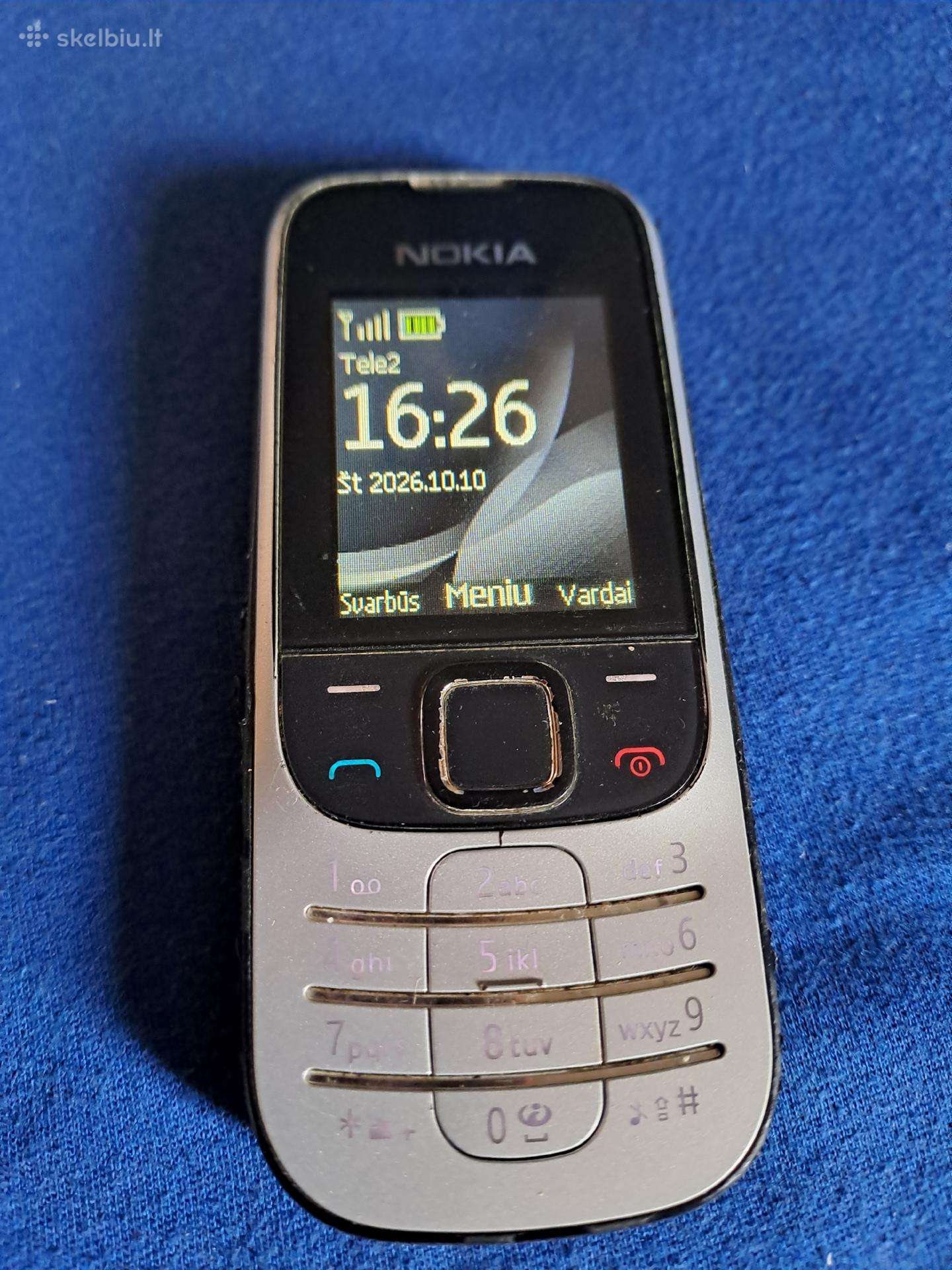 Nokia 2323c pilnai veikia su LT meniu