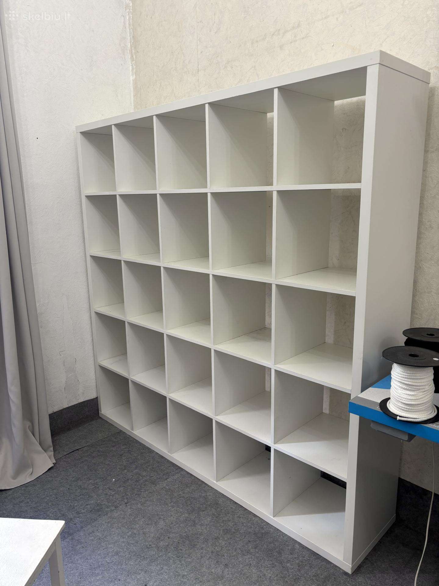 Ikea Kallax lentyna, balta, 182 182 cm.