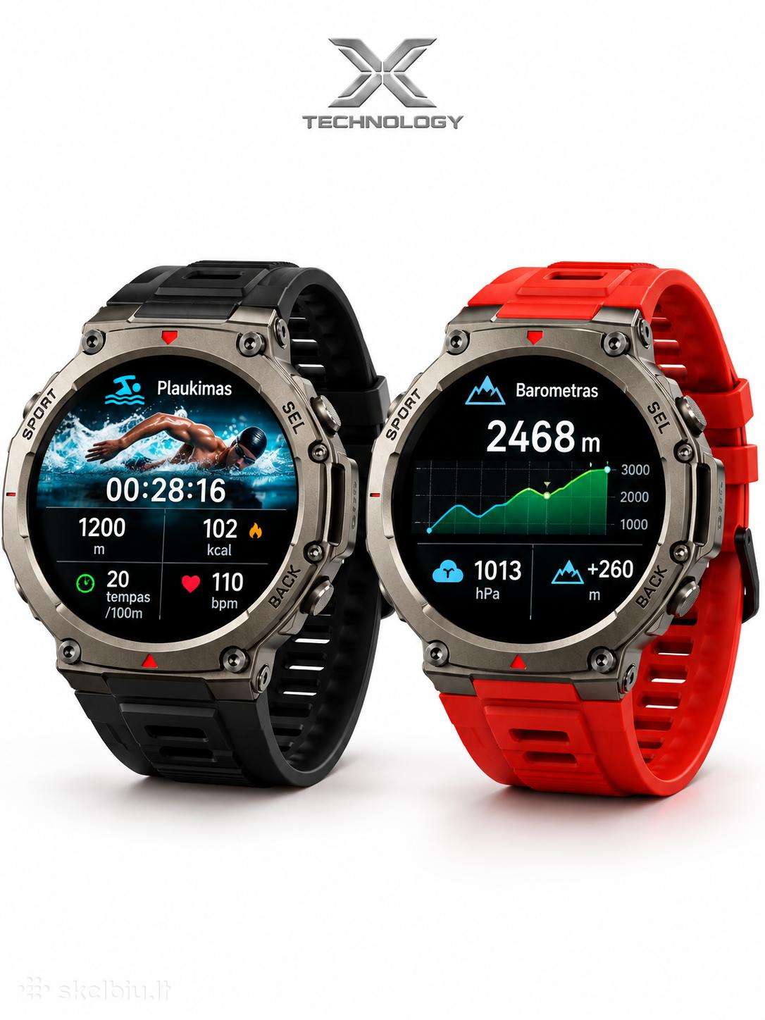 X Watch Military – vandeniui atsparus laikrodis