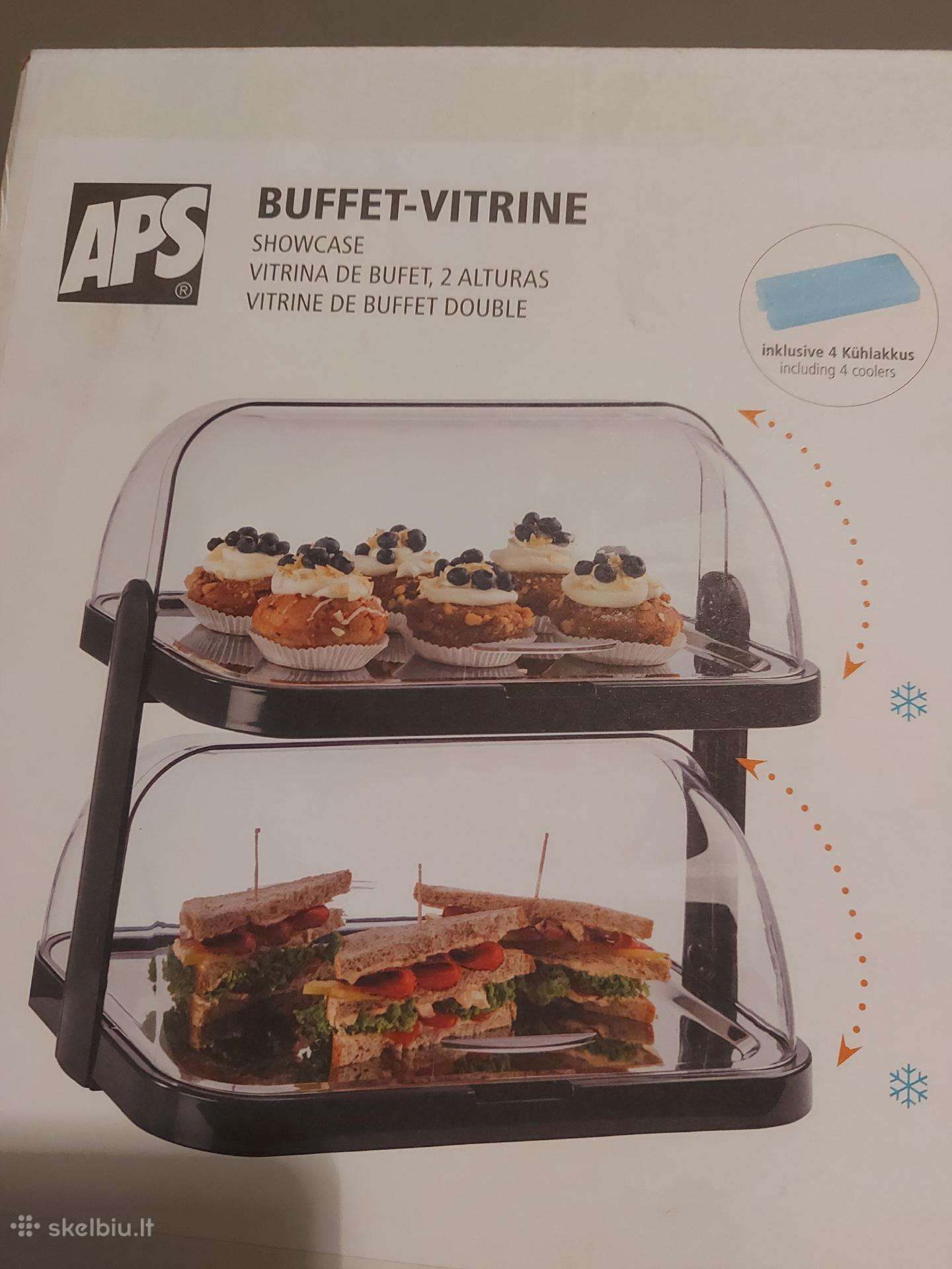 Aps „Double Decker“ dviguba bufeto vitrina