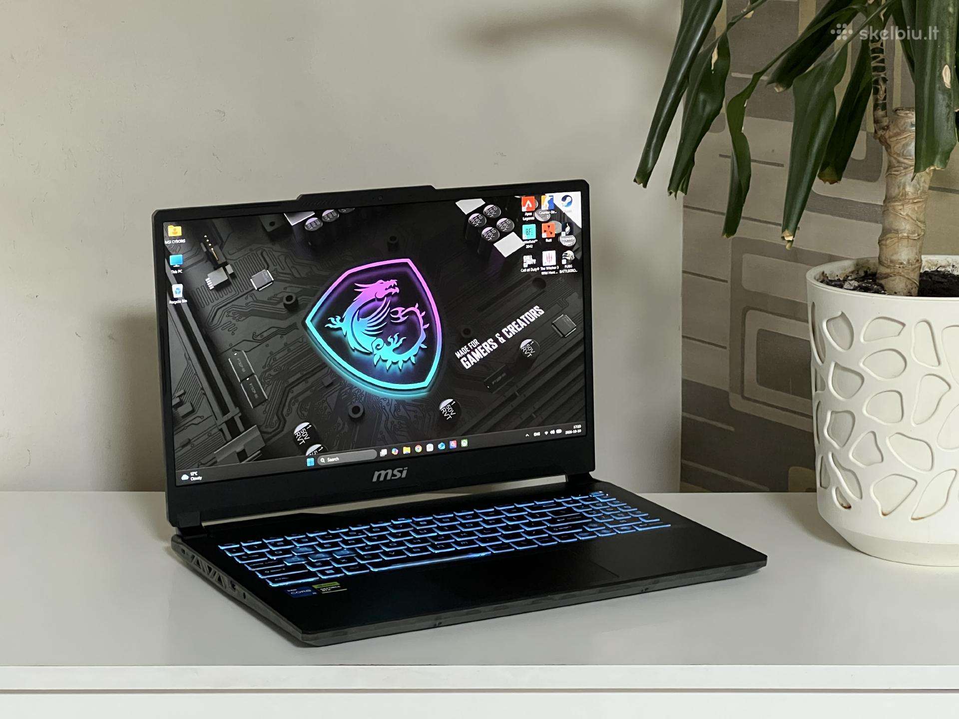 Parduodamas Msi Cyborg su Rtx 4050, I5-12k, 144hz.