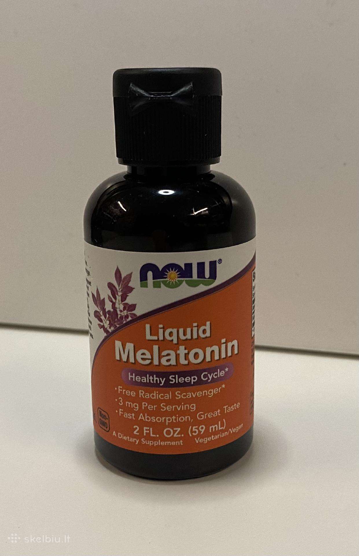 Now Foods skystas melatoninas 1 mg, 59 ml