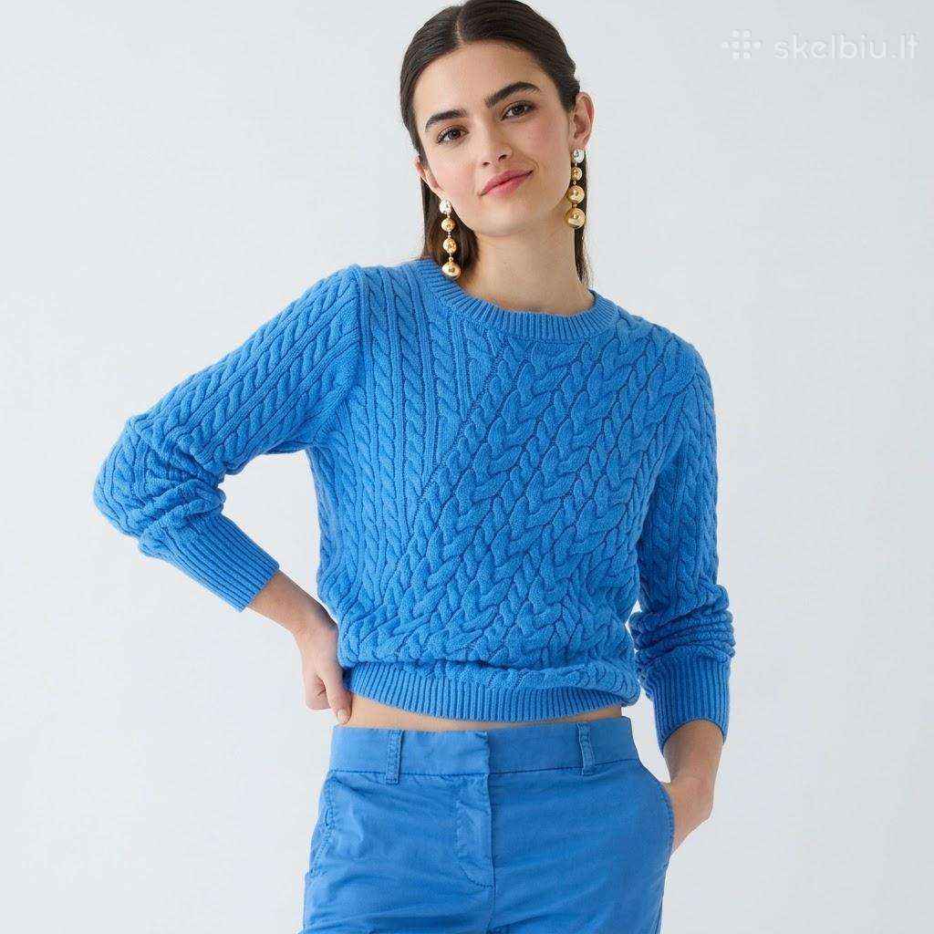 Naujas pynėmis megztas J.crew megztinis, L dydis