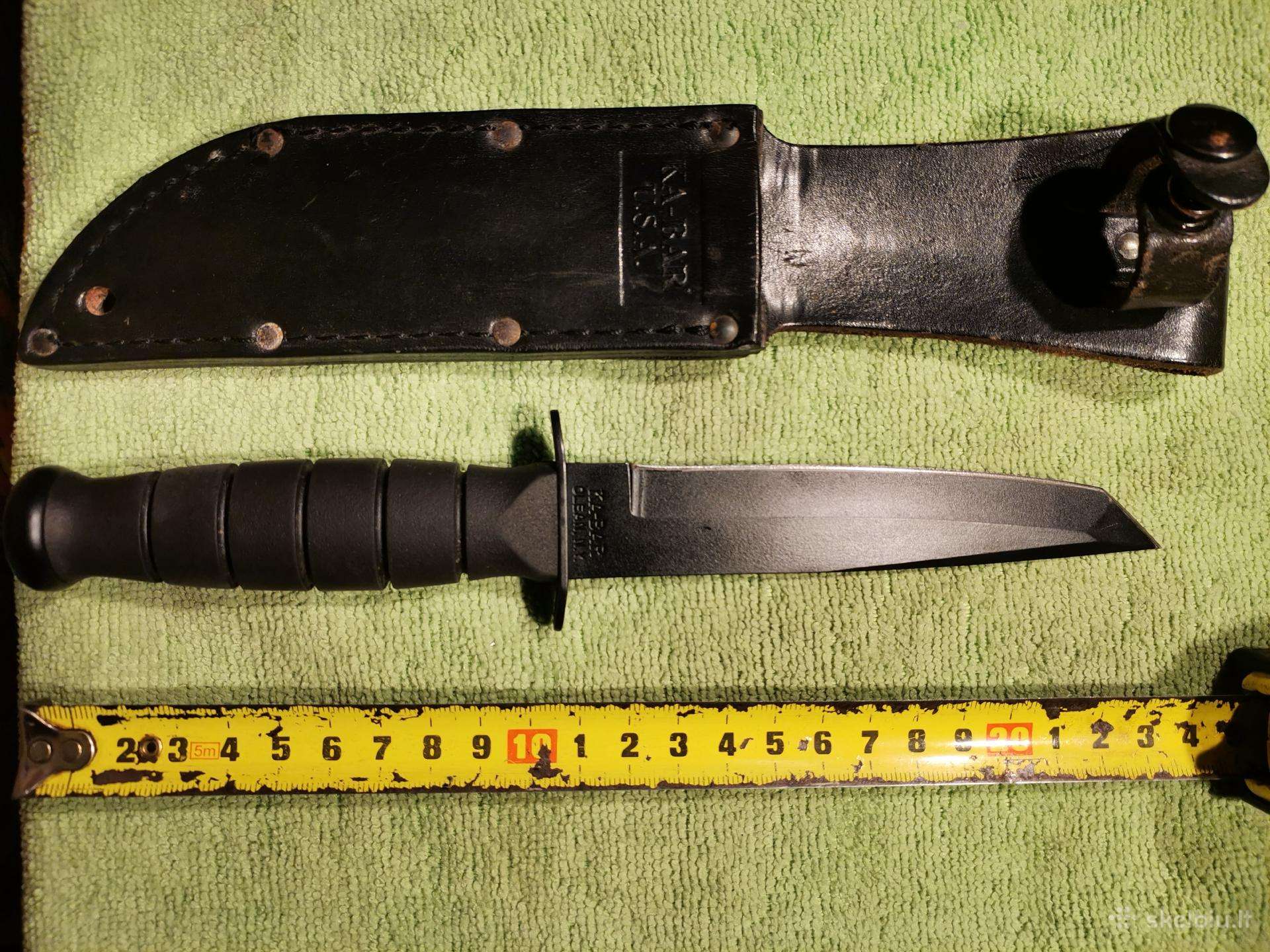 Peilis Ka-bar Tanto short su orig. odiniu dėklu