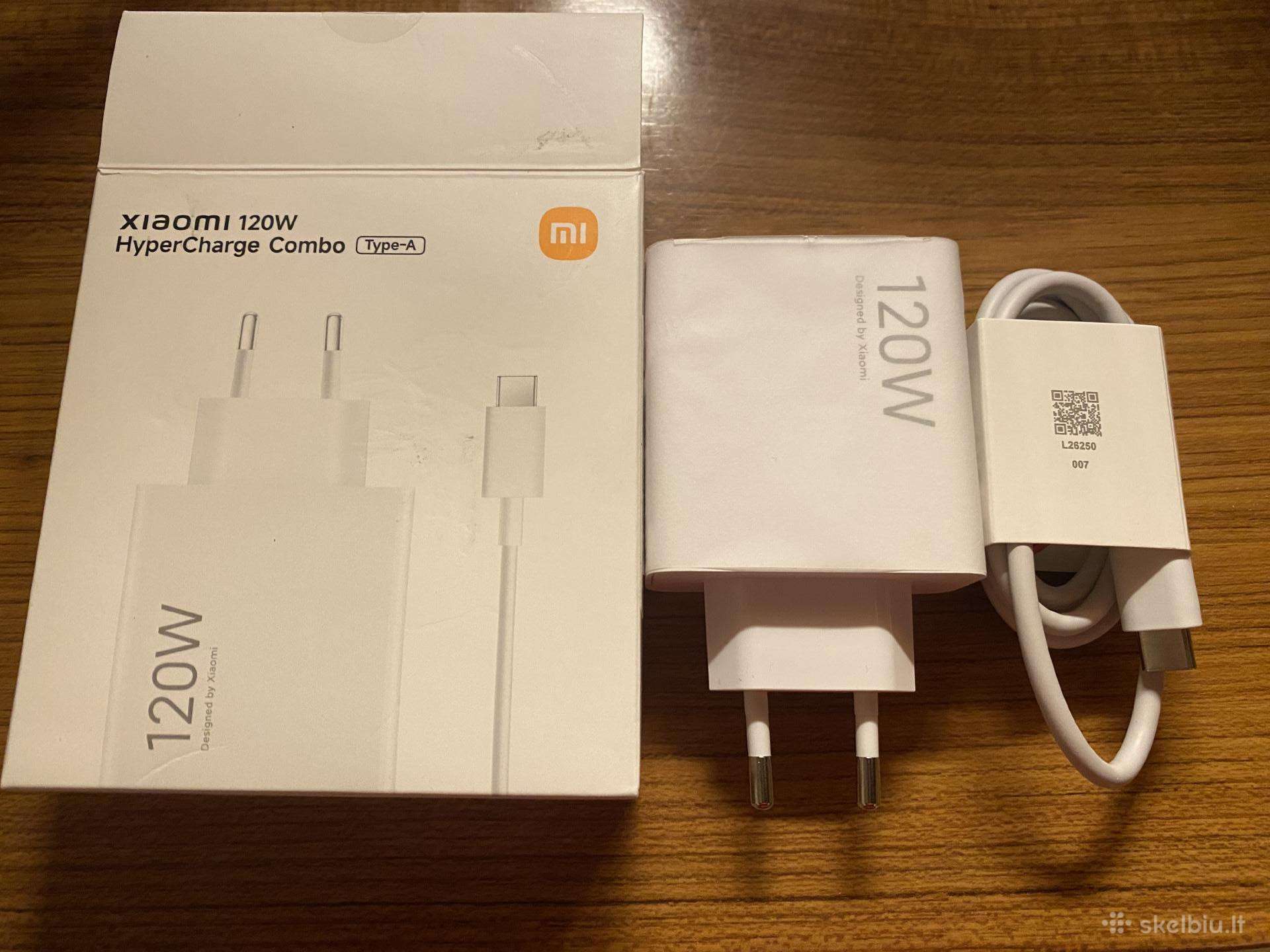 Naujas Hiaomi 120w greitasis įkroviklis su type c