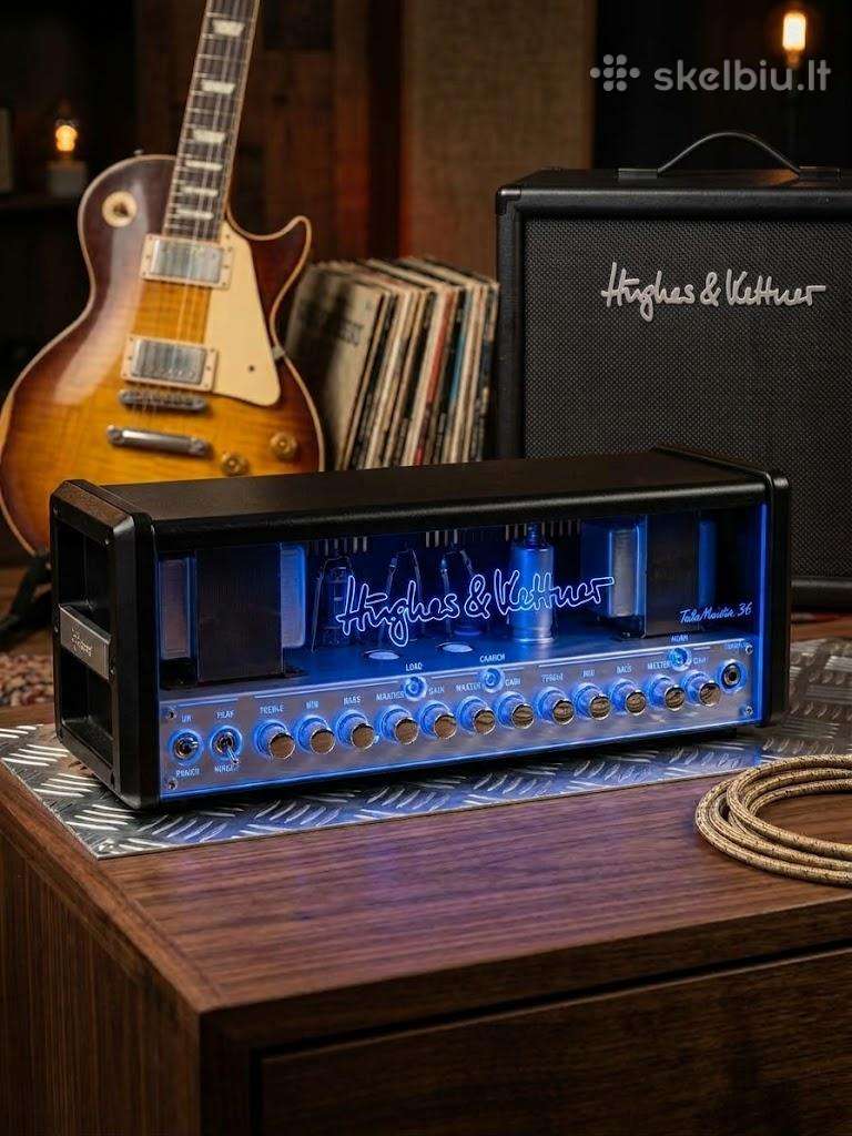 Elektrines gitaros lempi stiprintuvas ir kolonele