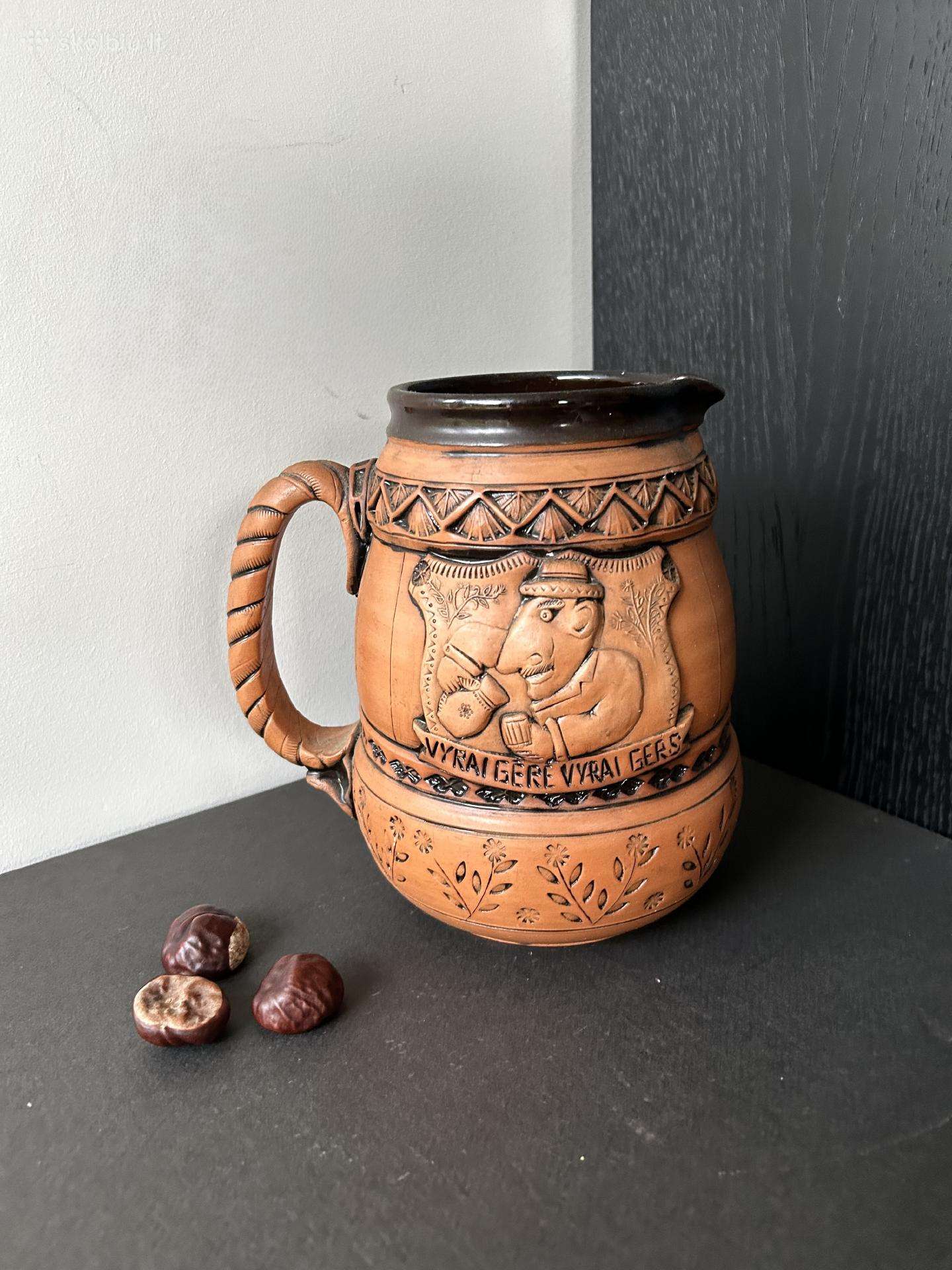 Molinis bokalas / asotis "Vyrai gere, vyrai gers"