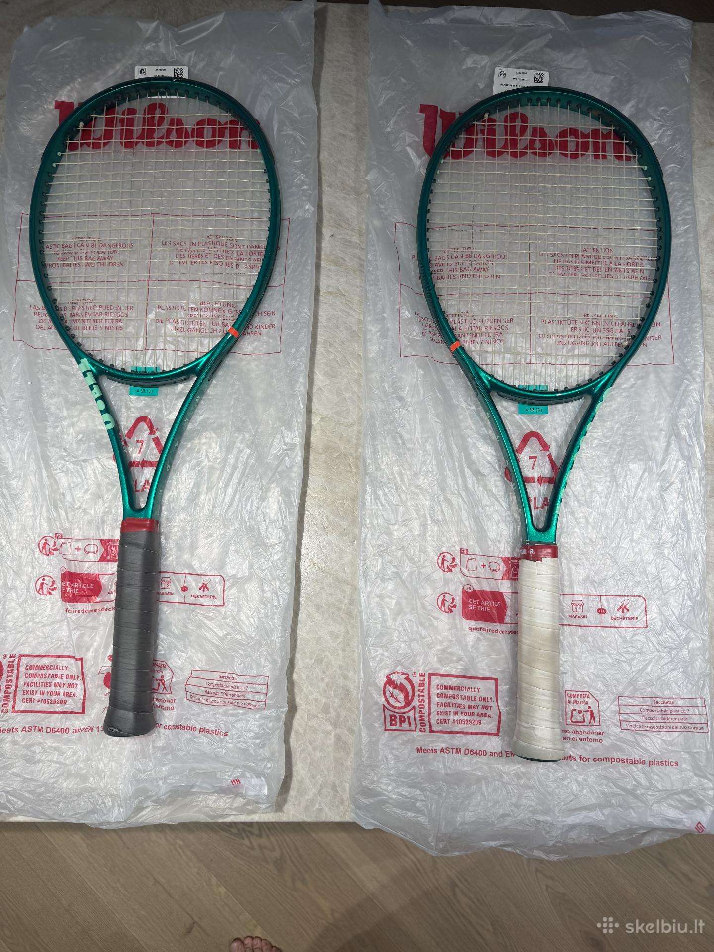 2 Wilson raketės + rakečių krepšys (nemokamai)