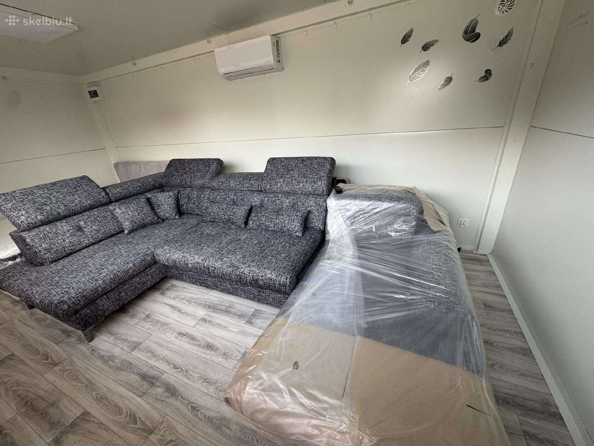 Nauja, kokybiška, U formos elektrinė sofa - lova