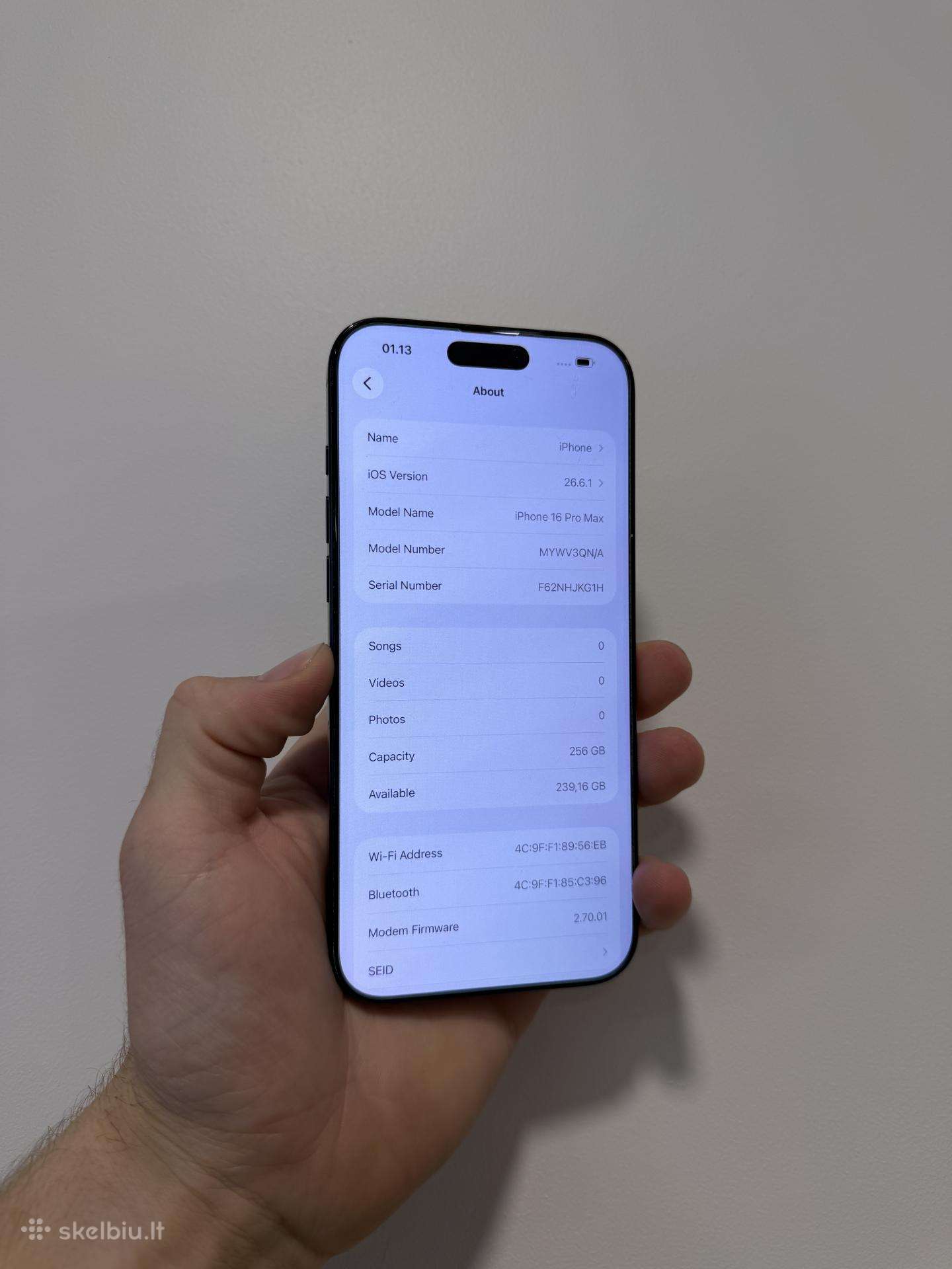 iPhone 16 Pro max 256