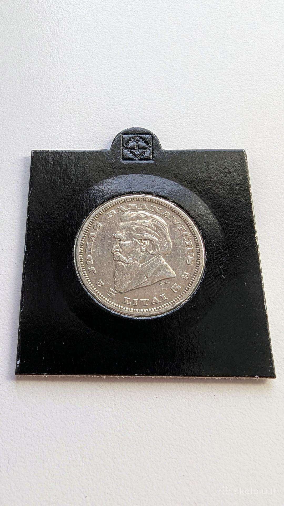 Sidabrinė moneta 5 litai, 1936 m.