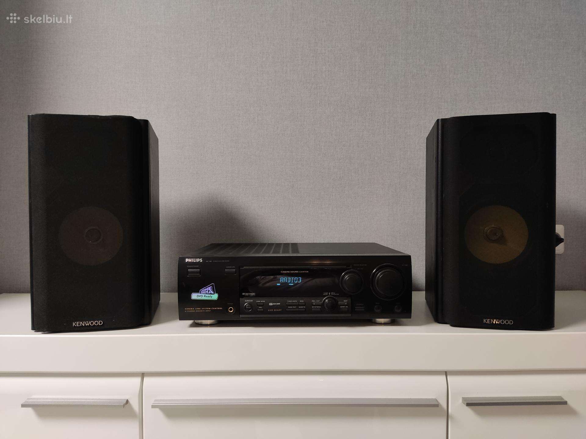 Philips resiveris su Kenwood kolonėlėmis