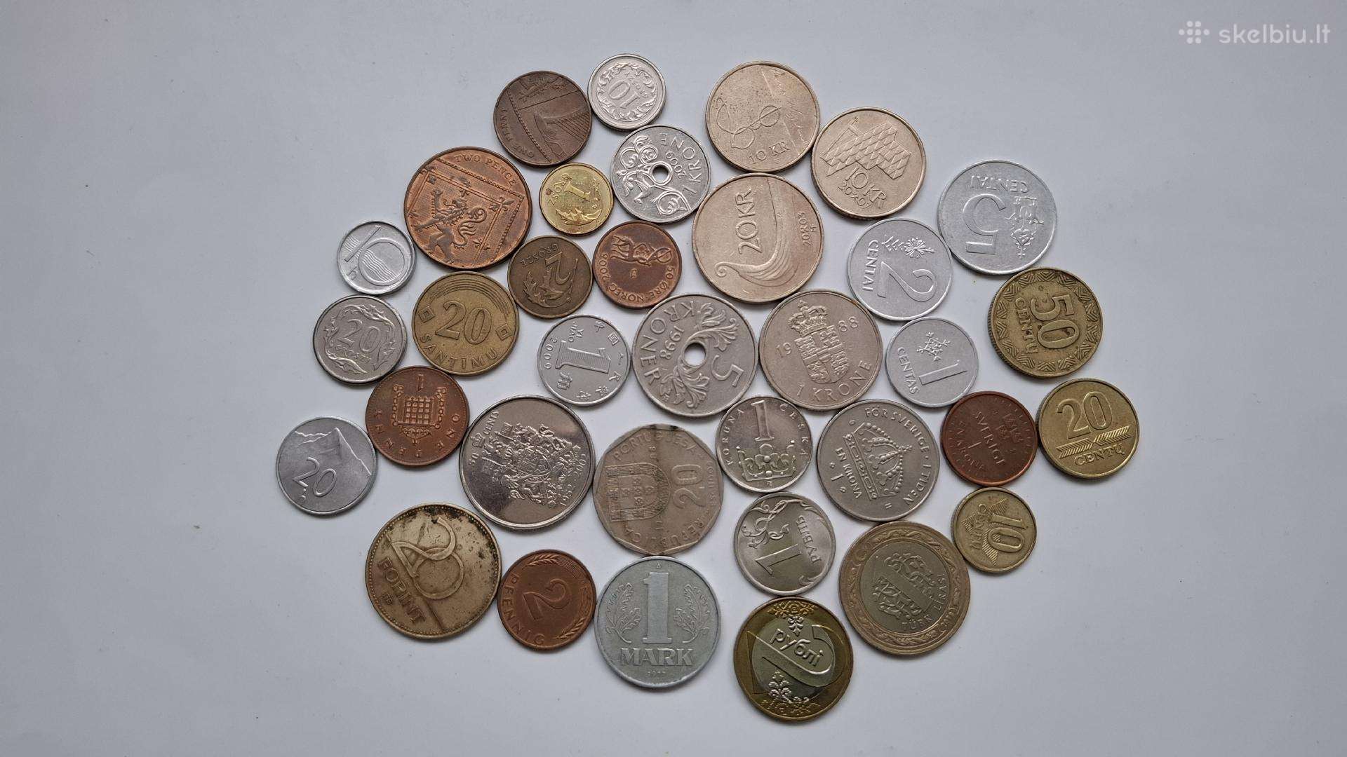 17 šalių monetos