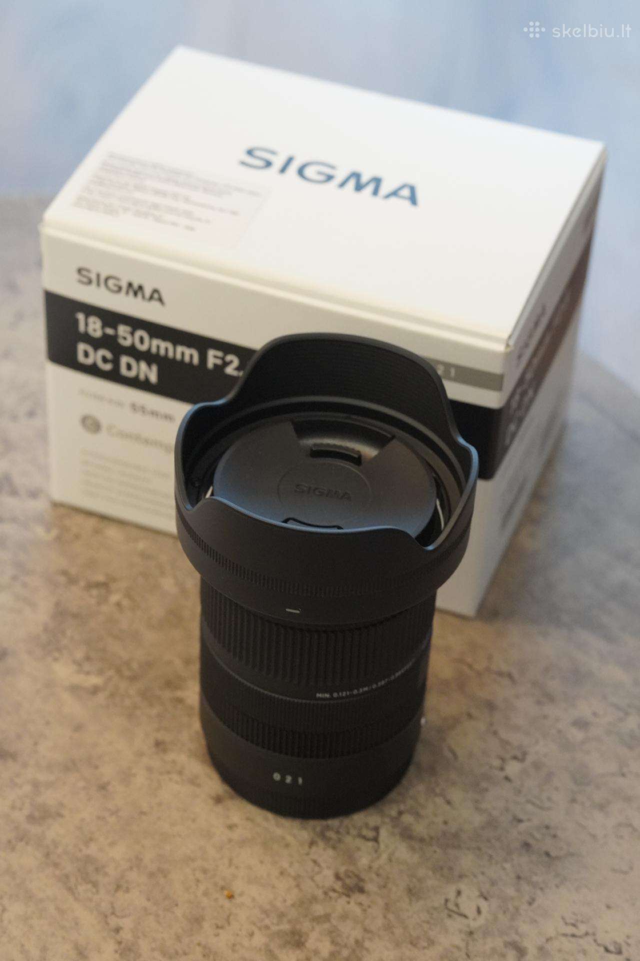 Objektyvas Sigma 18-50mm F2.8 E-mount. Naujas!