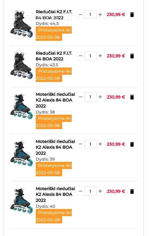 K2 riedučiai