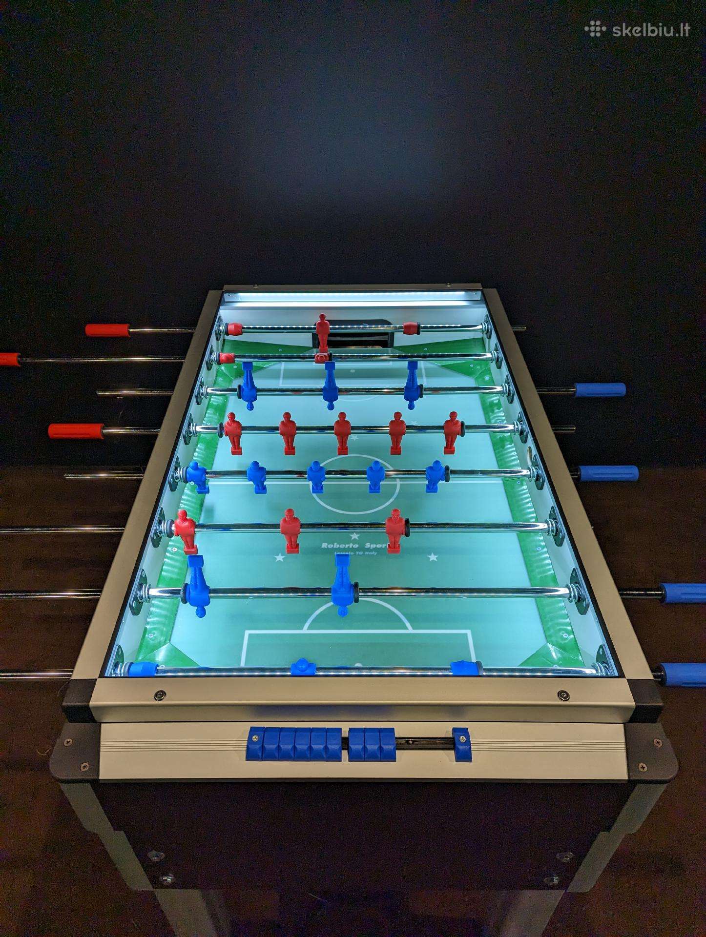 Monetinis futbolo stalas su LED apšvietimu