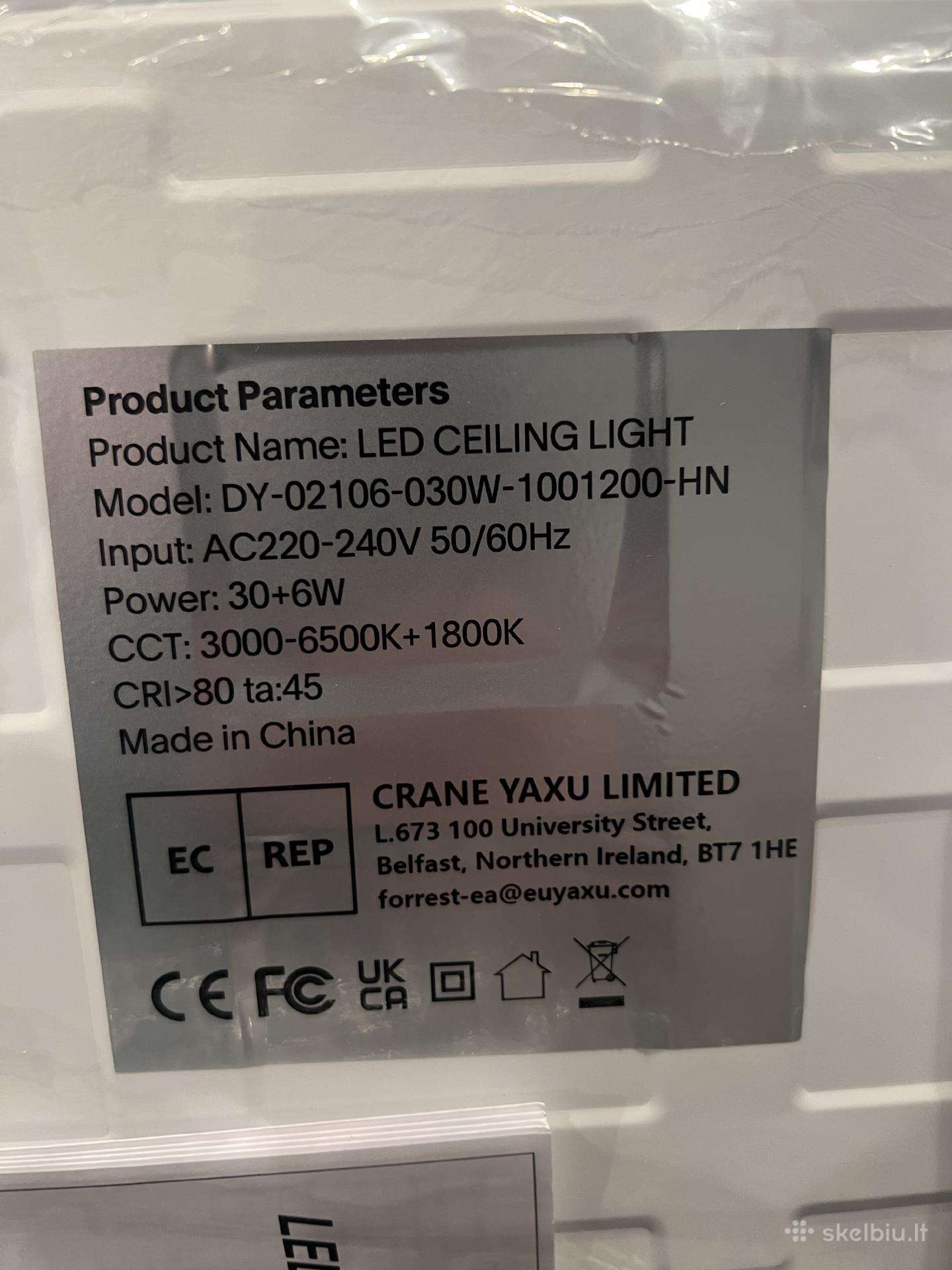 Modernus LED lubinis šviestuvas 36 W,
