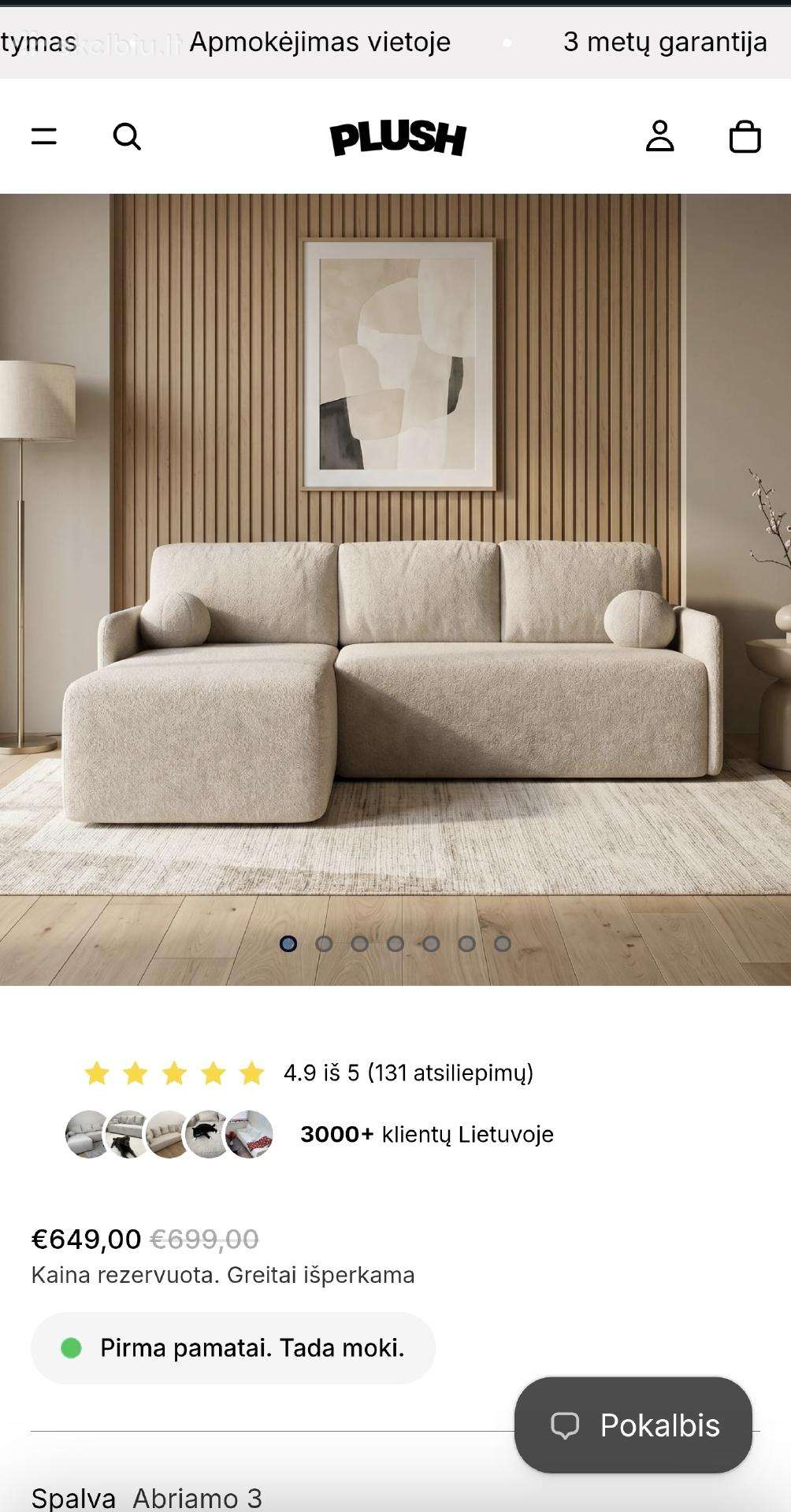 Kampas/lova "Sofi"