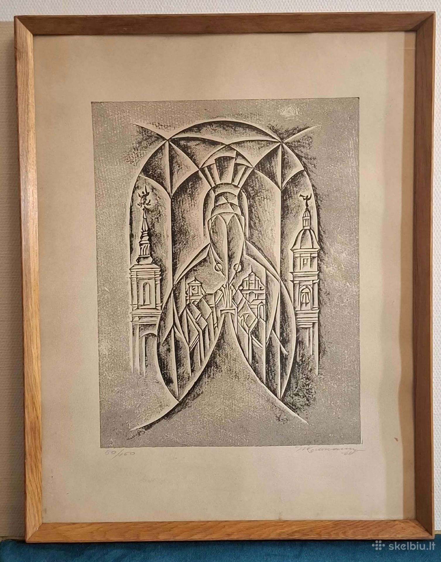 Vėžys - V. Kalinausko grafika. 1966