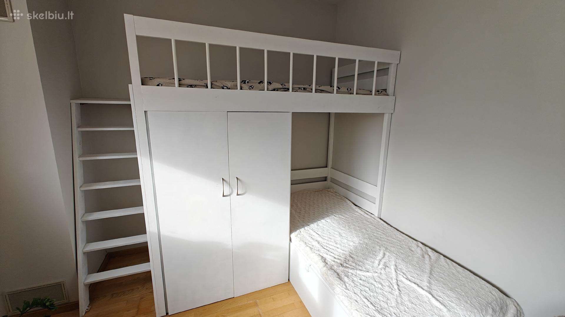 Vaikų baldų komplektas dviaukštė lova.