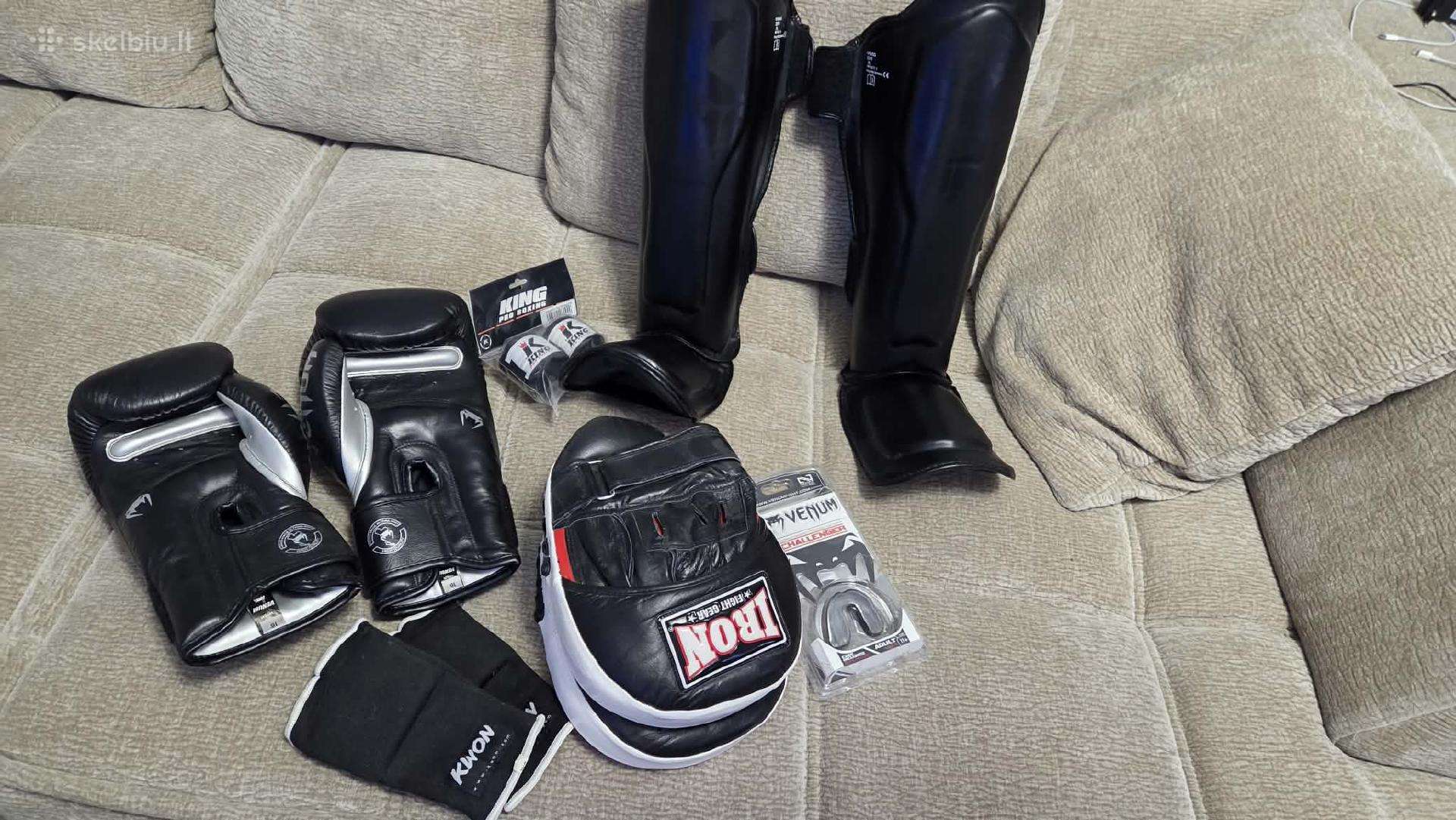 Bokso / Muay Thai komplektas Venum Elite 16 oz,