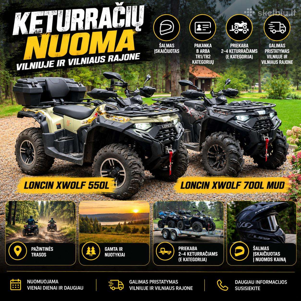Keturračių nuoma