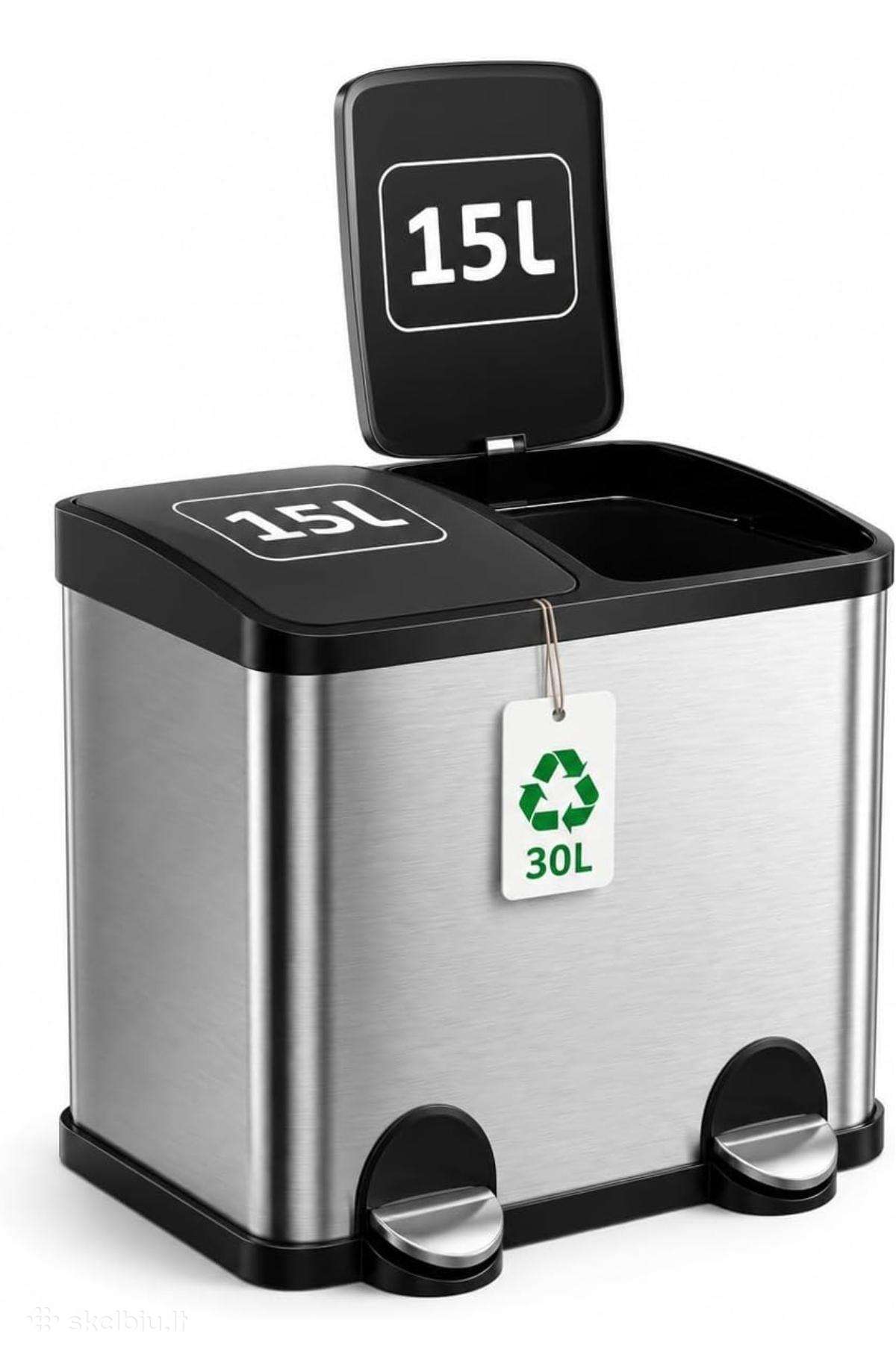Šiukšliadėžė, šiukšlių konteineris 2-15l,(30l)