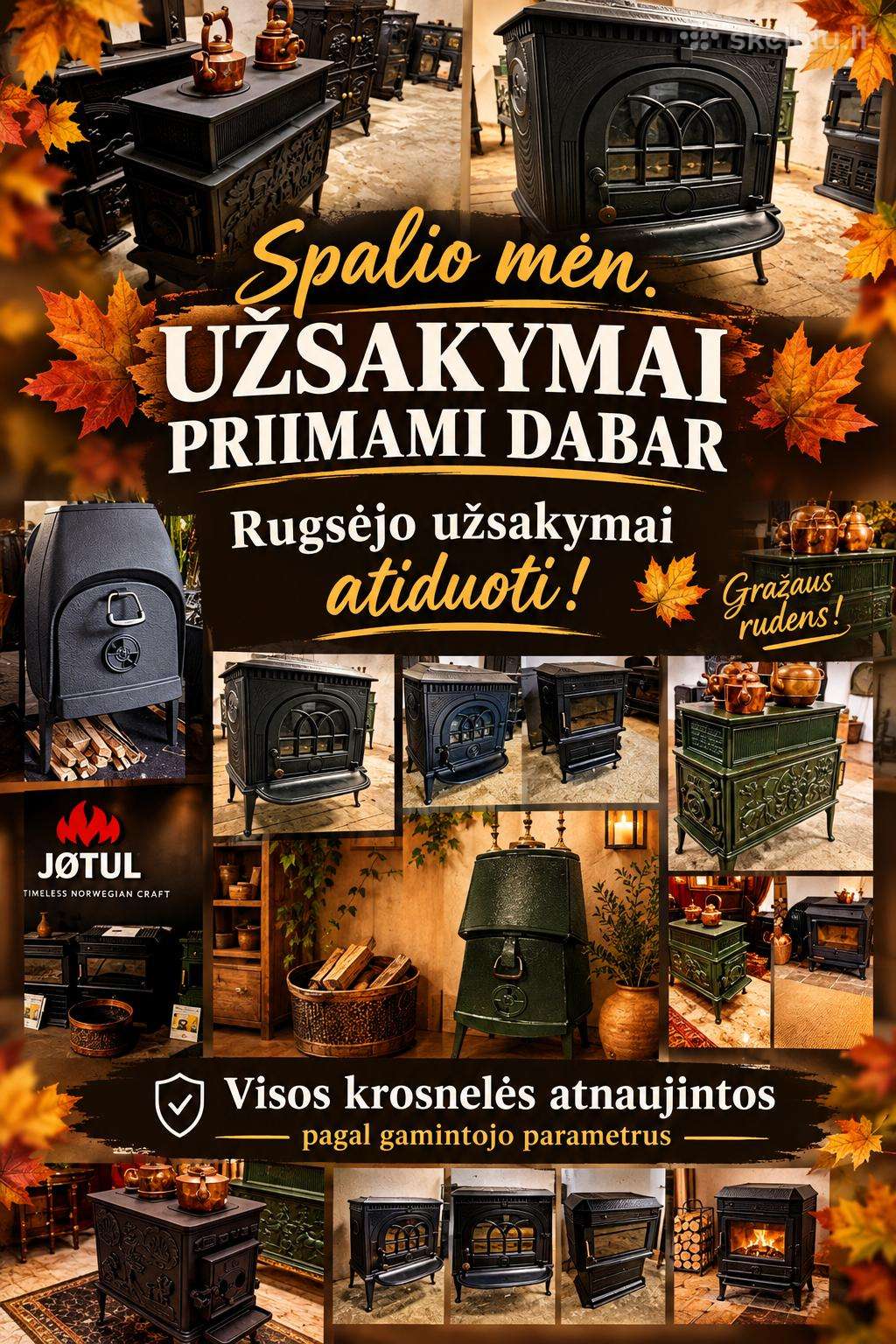 Krosneles,peciai,zidiniai,burzuikos,kapsules.