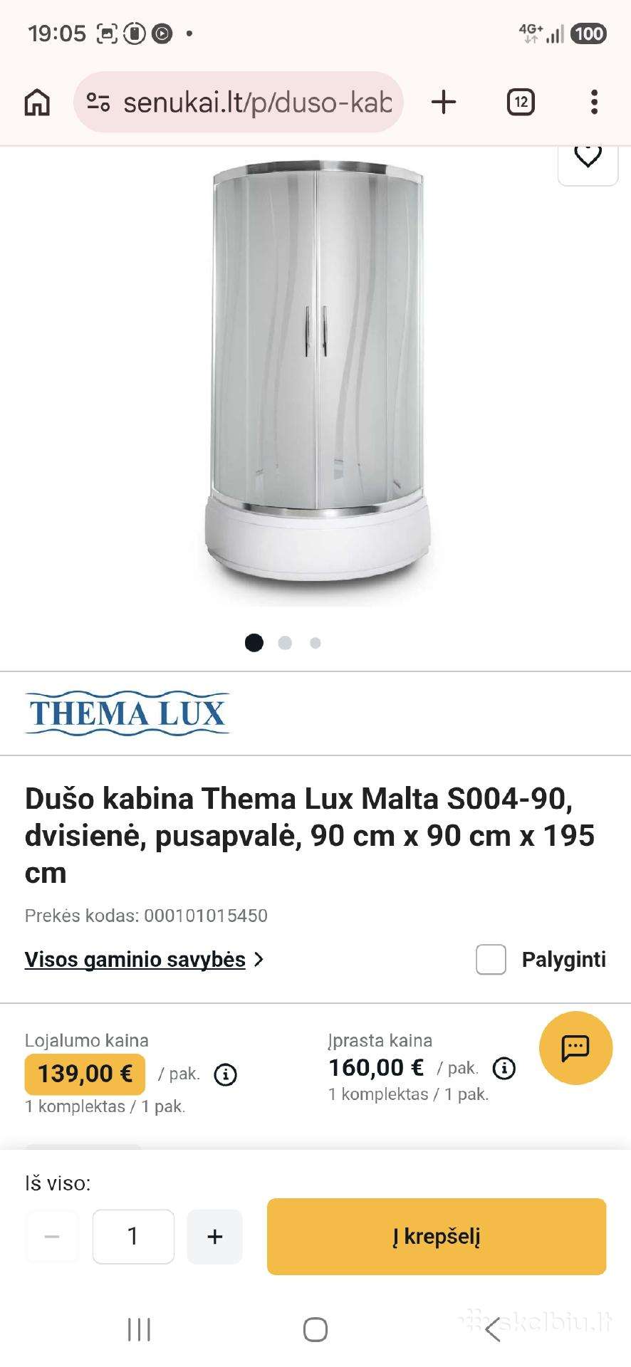 Nauja dušo kabina