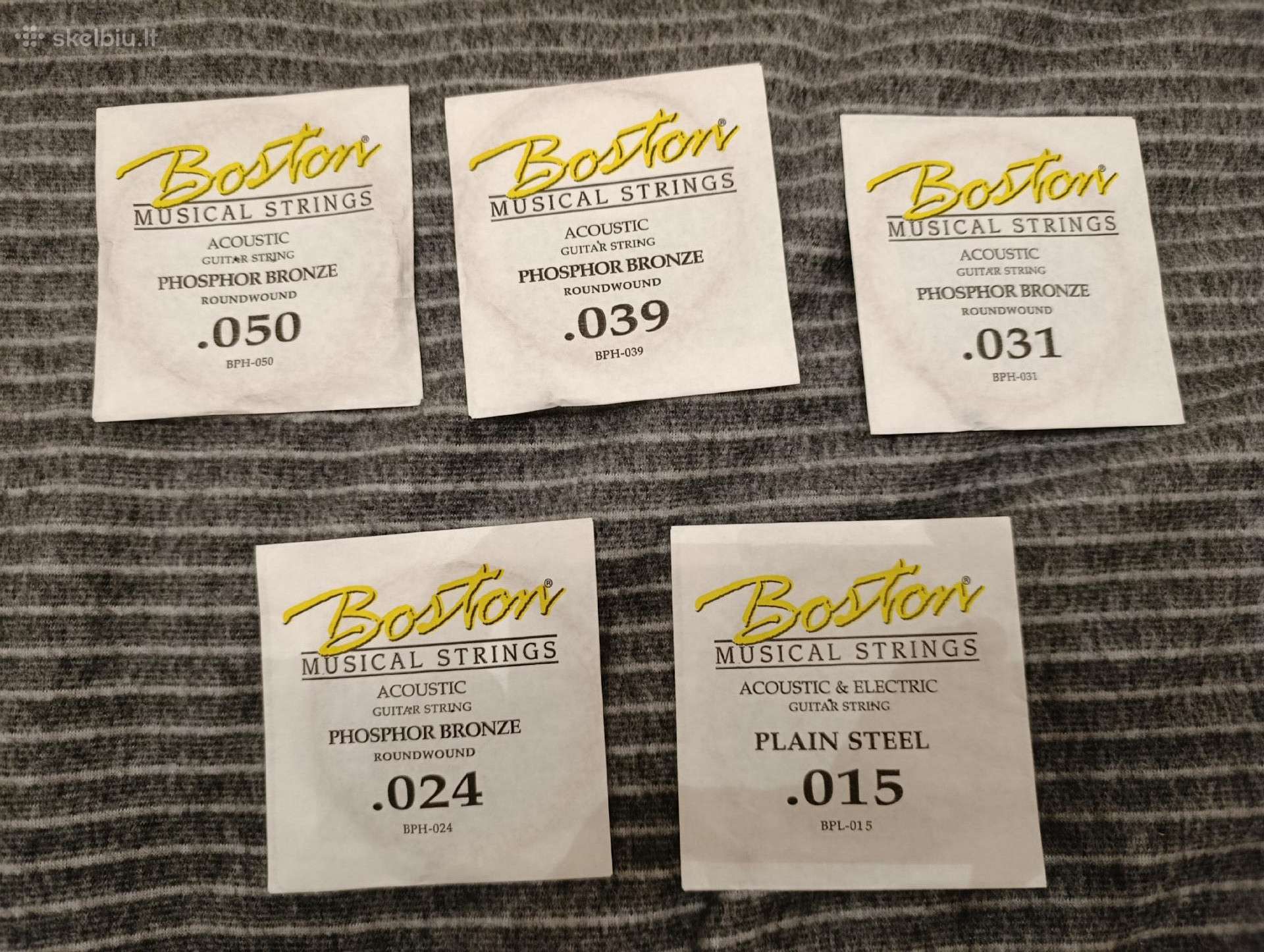 Boston akustinės gitaros stygos, 5 vnt.