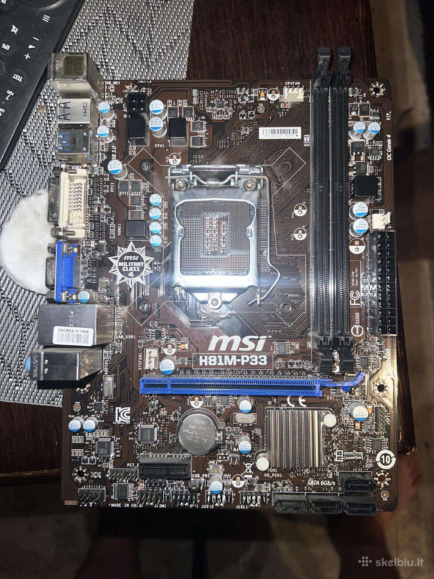 H81m-p33 Lga1150 Motinine plokste