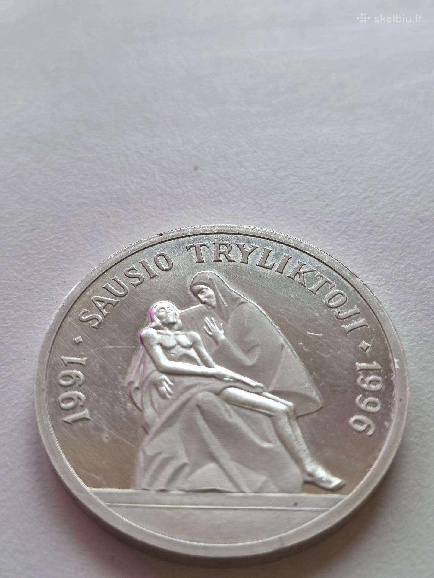 Sidabrinė 50 litų moneta Sausio 13-oji