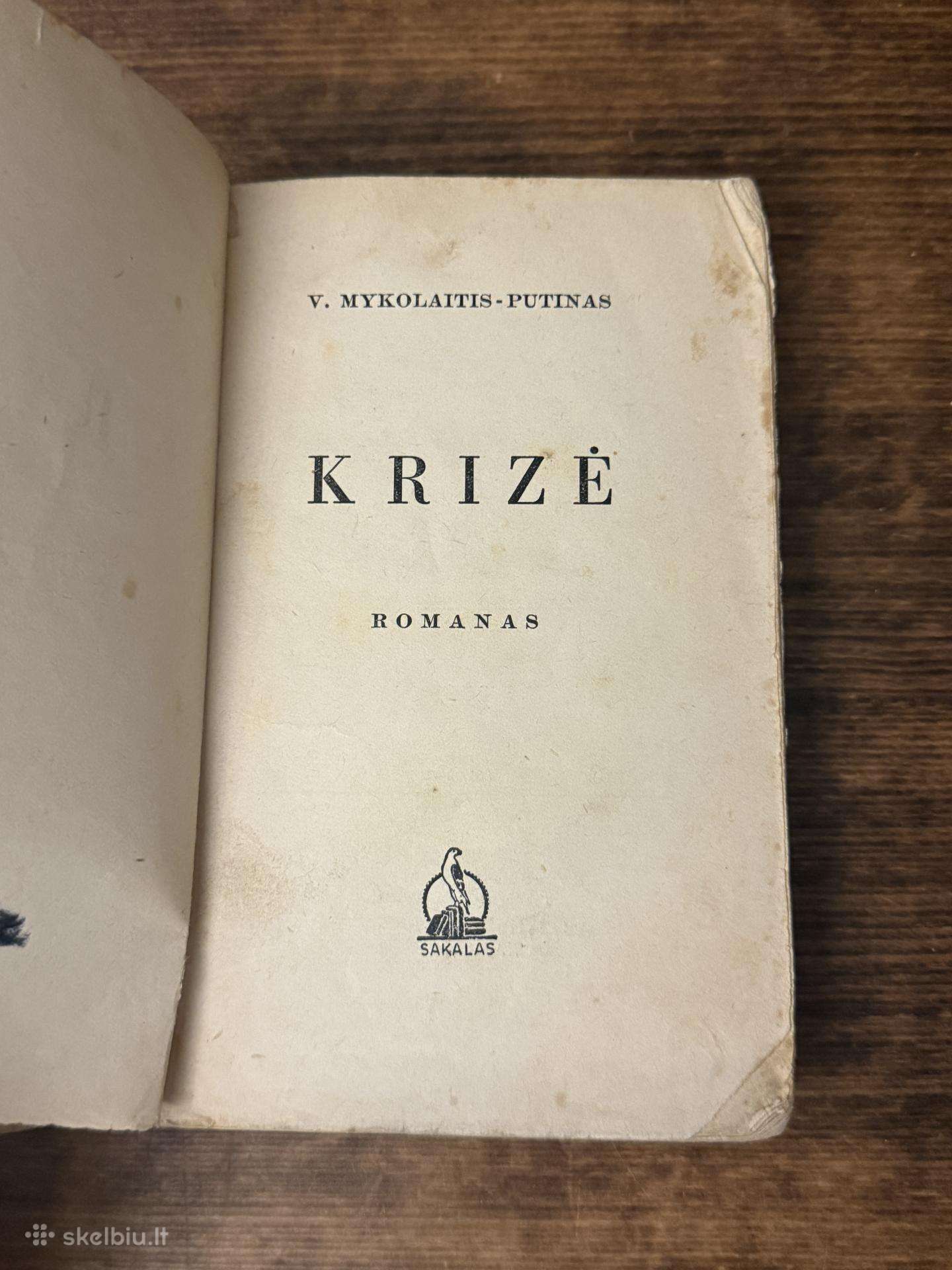 Krizė 1937 m. Antikvarinė knyga
