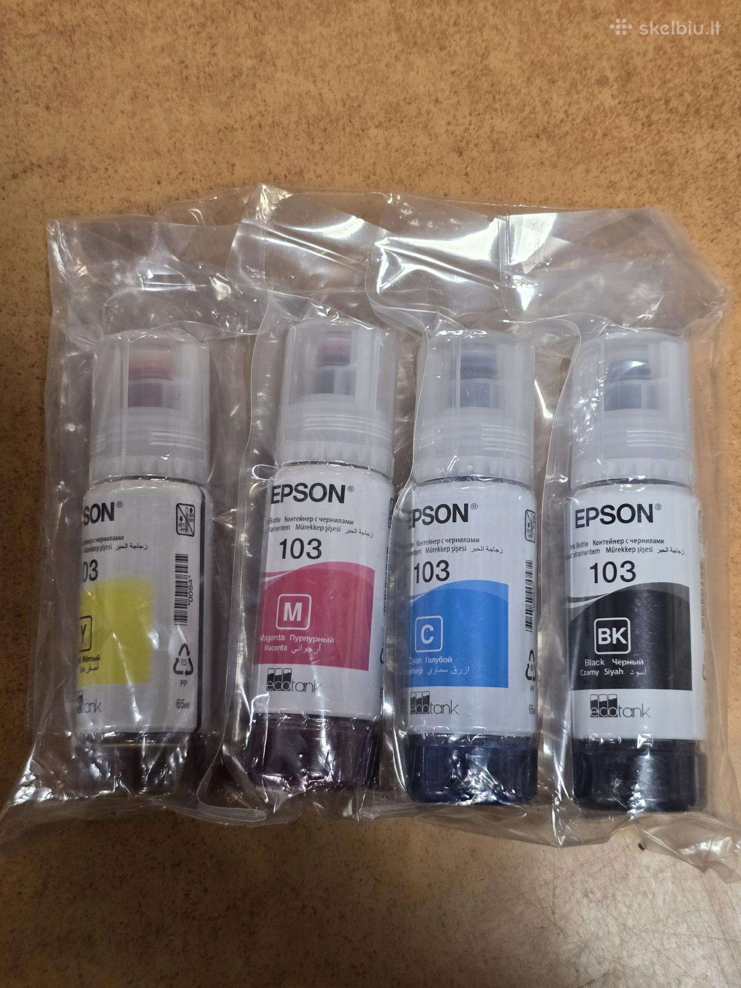 Epson 103 4-ių rašalo buteliukų, spalvų komplektas